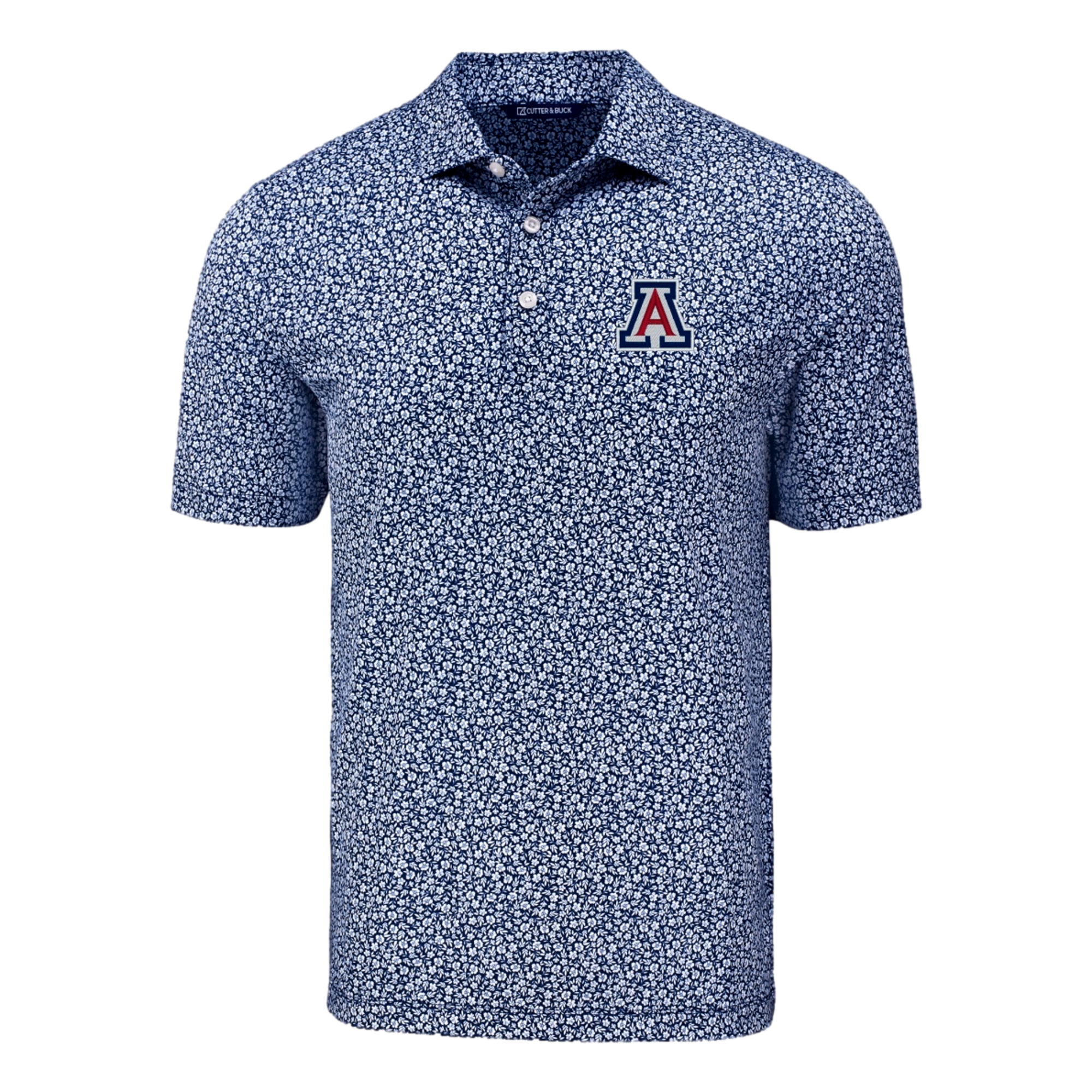 University of Arizona Pike Eco Flora Print Recycled Men's Golf Polo Shirt