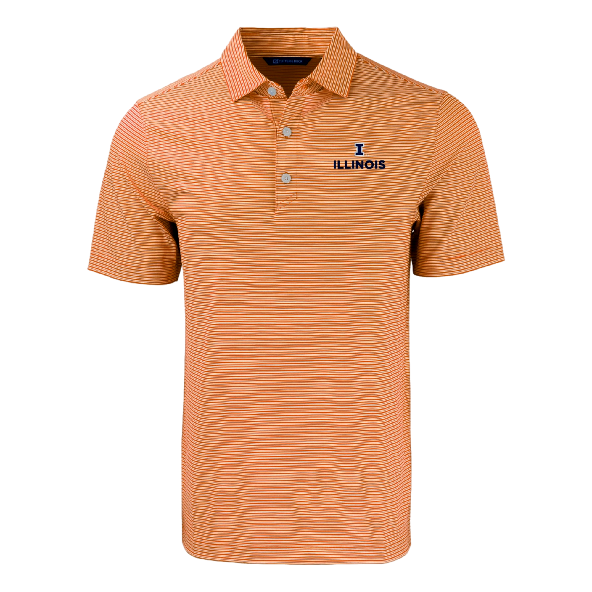 University of Illinois Forge Eco Double Stripe Recycled Men's Golf Polo Shirt