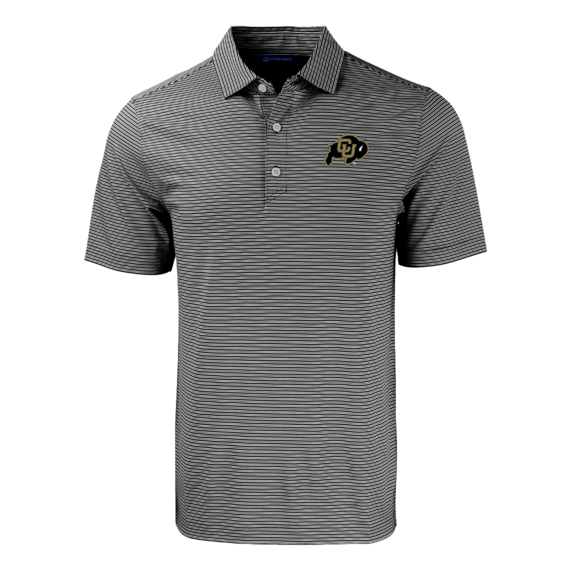 University of Colorado Forge Eco Double Stripe Recycled Men's Short Sleeve Golf Polo Shirt