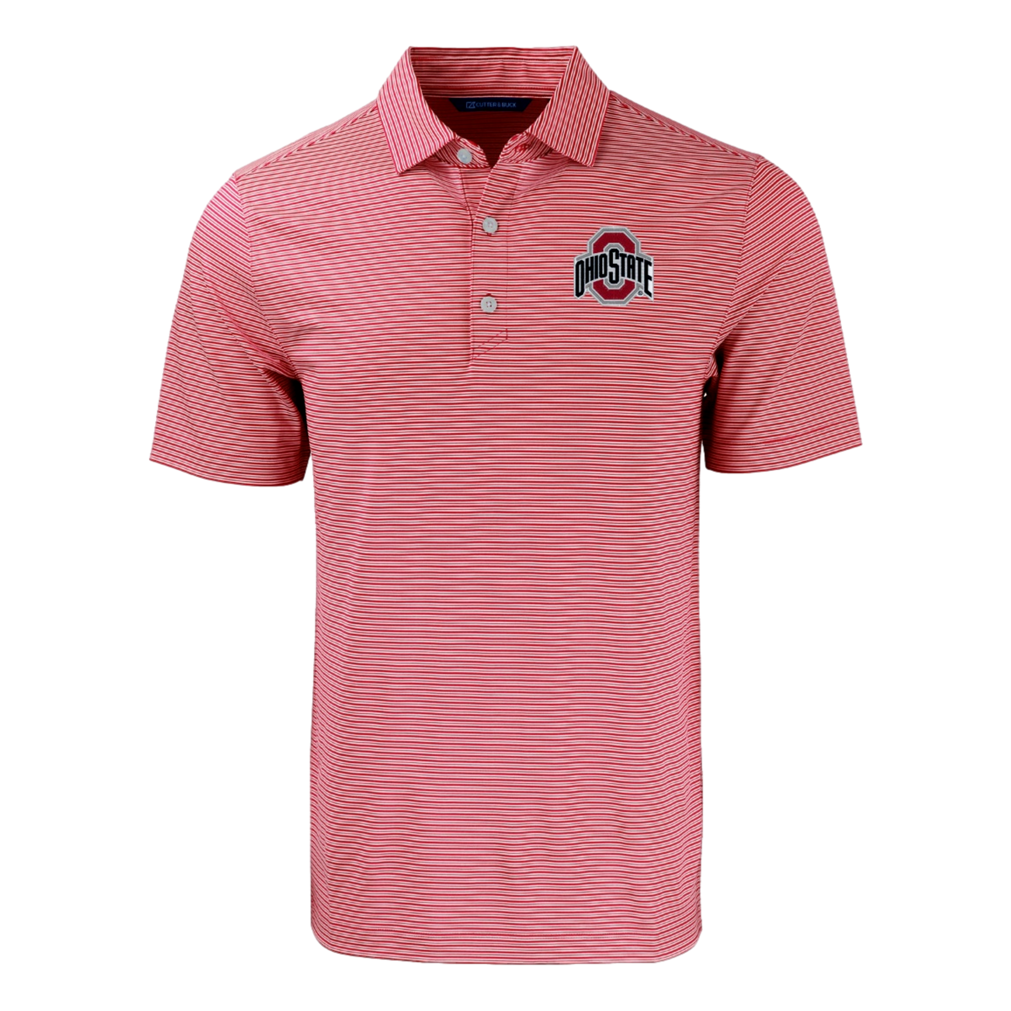 The Ohio State University Forge Eco Double Stripe Recycled Men's Golf Polo Shirt