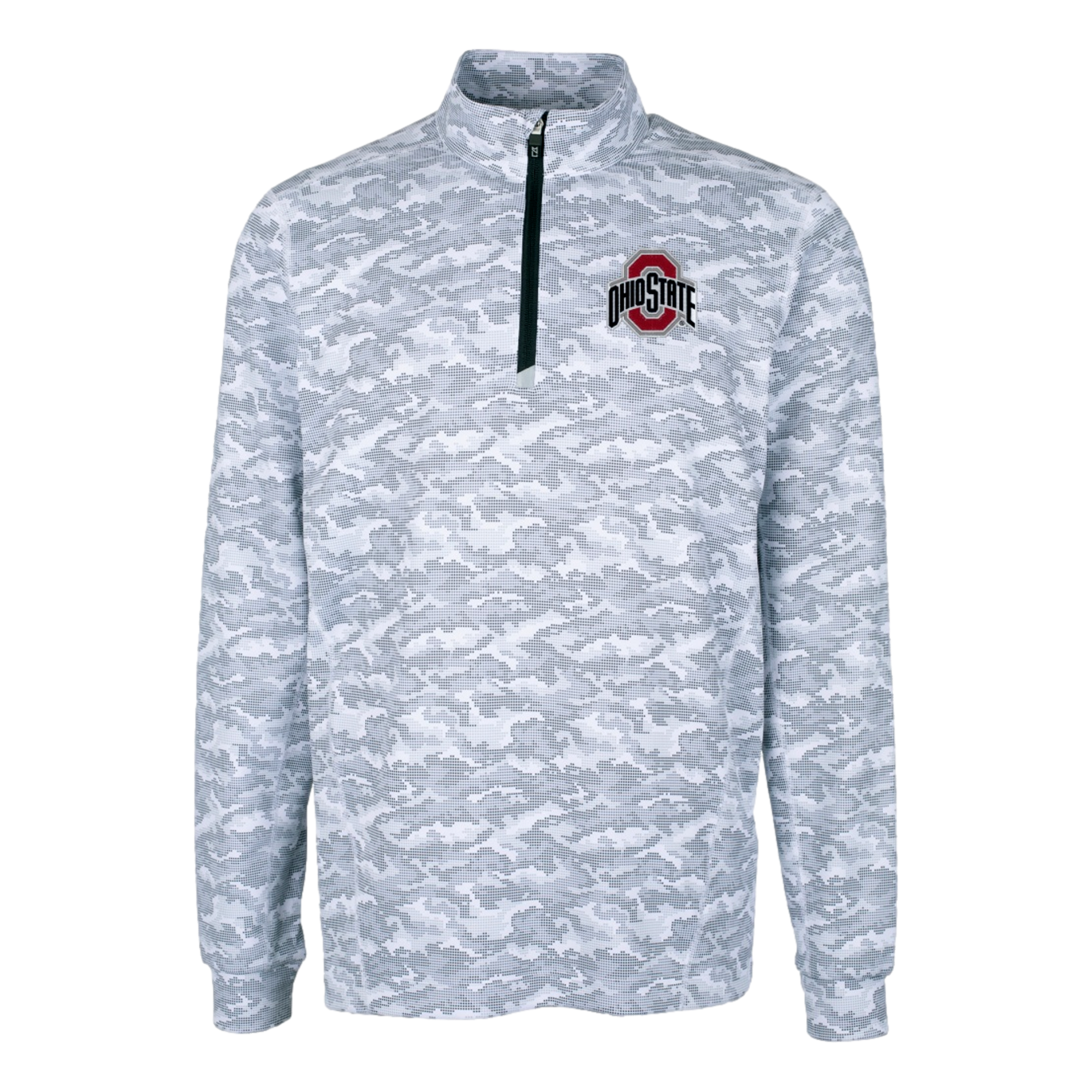 The Ohio State University Traverse Stretch Eco Camo Print Men's Golf Quarter Zip