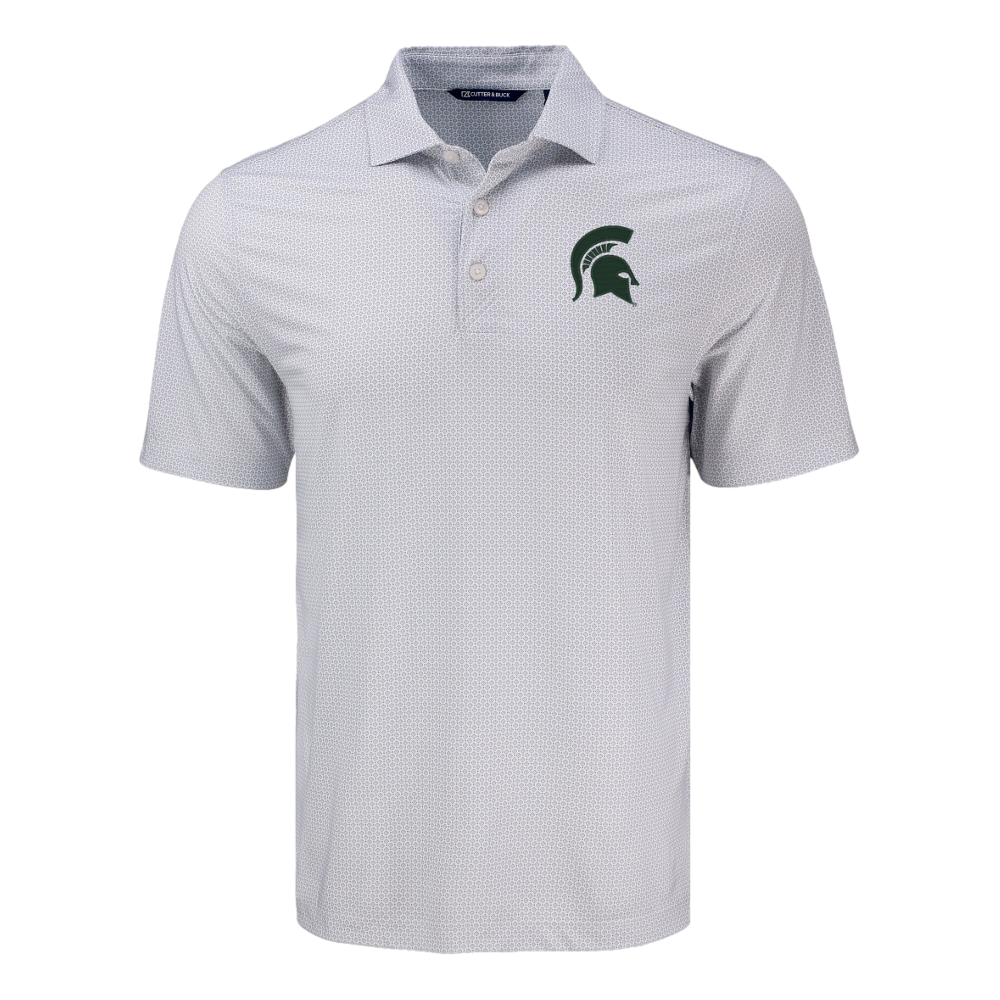 Michigan State University Pike Eco Diamond Dot Print Recycled Men’s Golf Polo Shirt