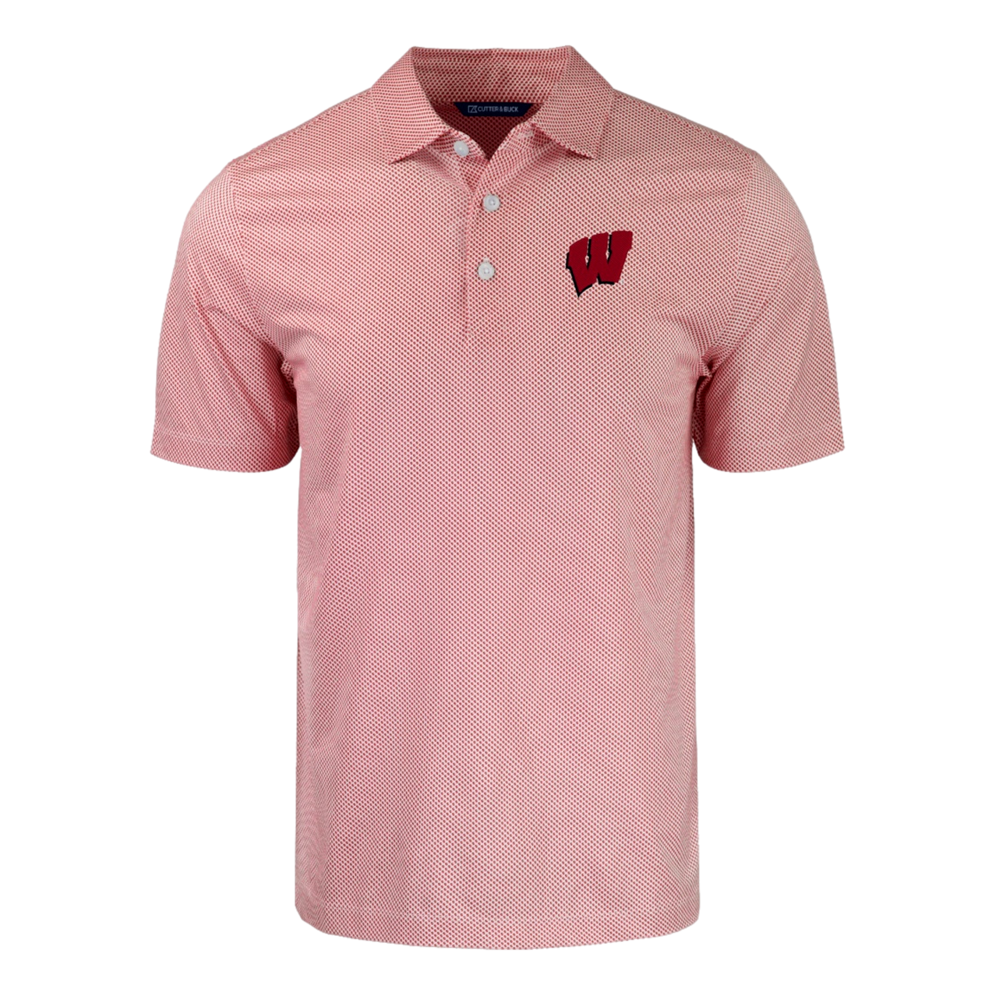 University of Wisconsin Pike Eco Symmetry Print Recycled Men's Golf Polo Shirt