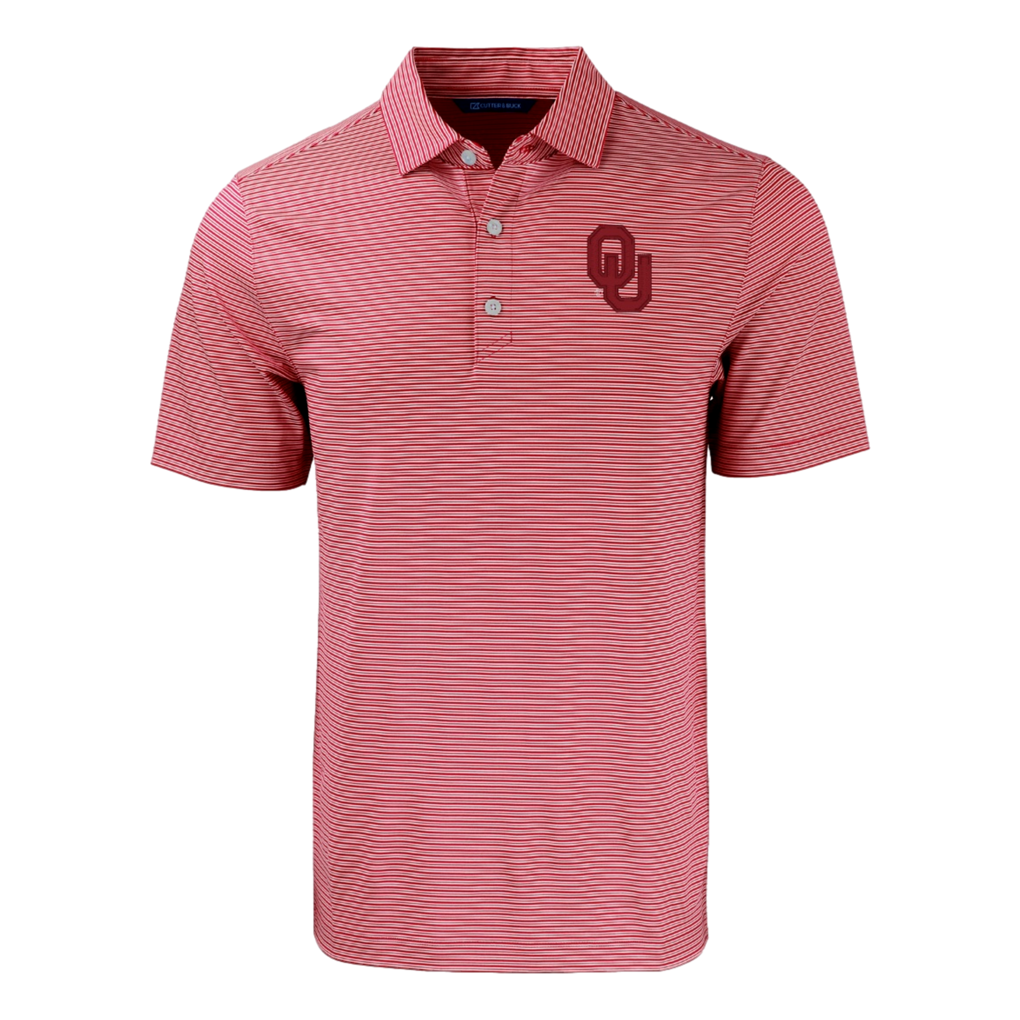 University of Oklahoma Forge Eco Double Stripe Recycled Men's Golf Polo Shirt