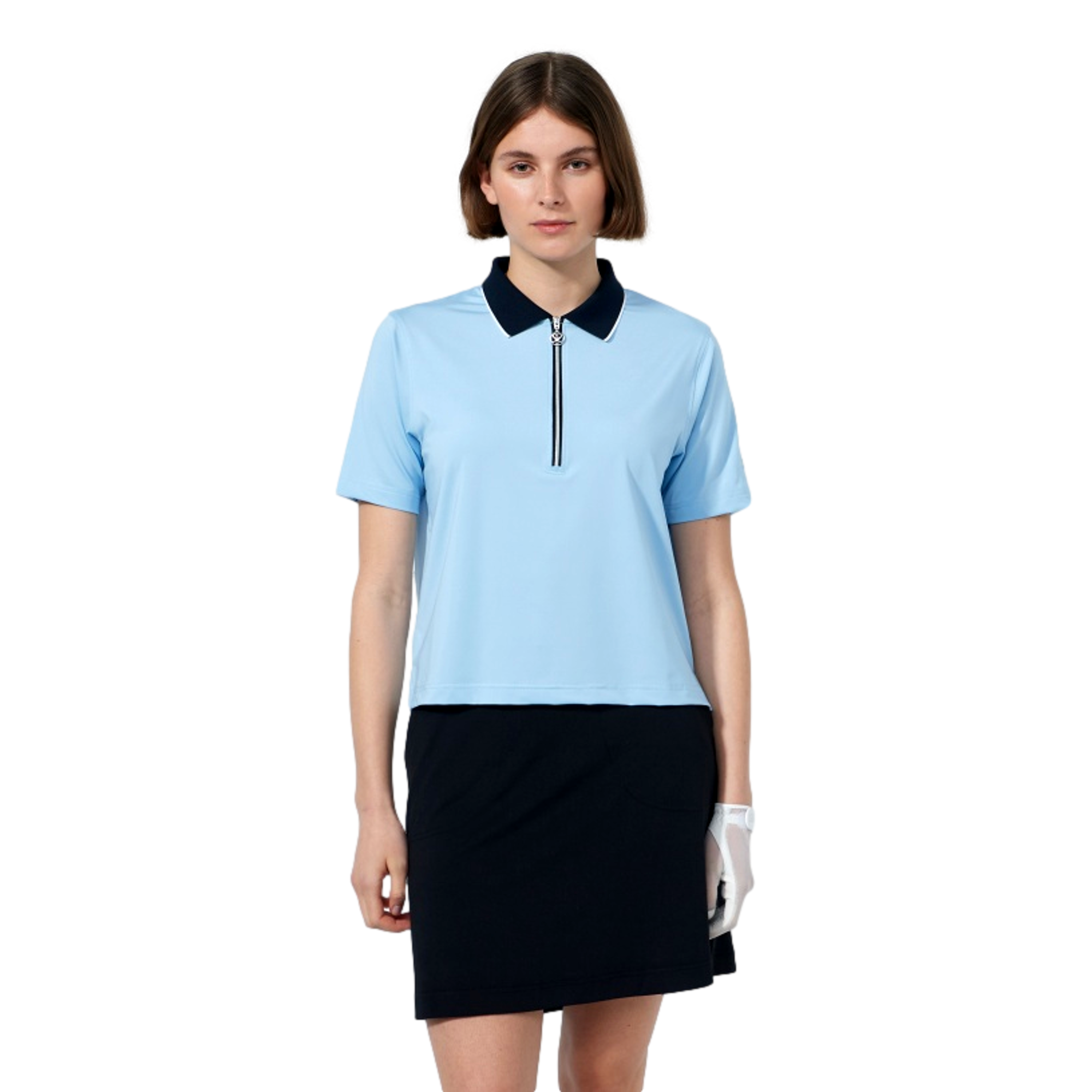 Cropped Women's Short Sleeve Golf Polo Shirt