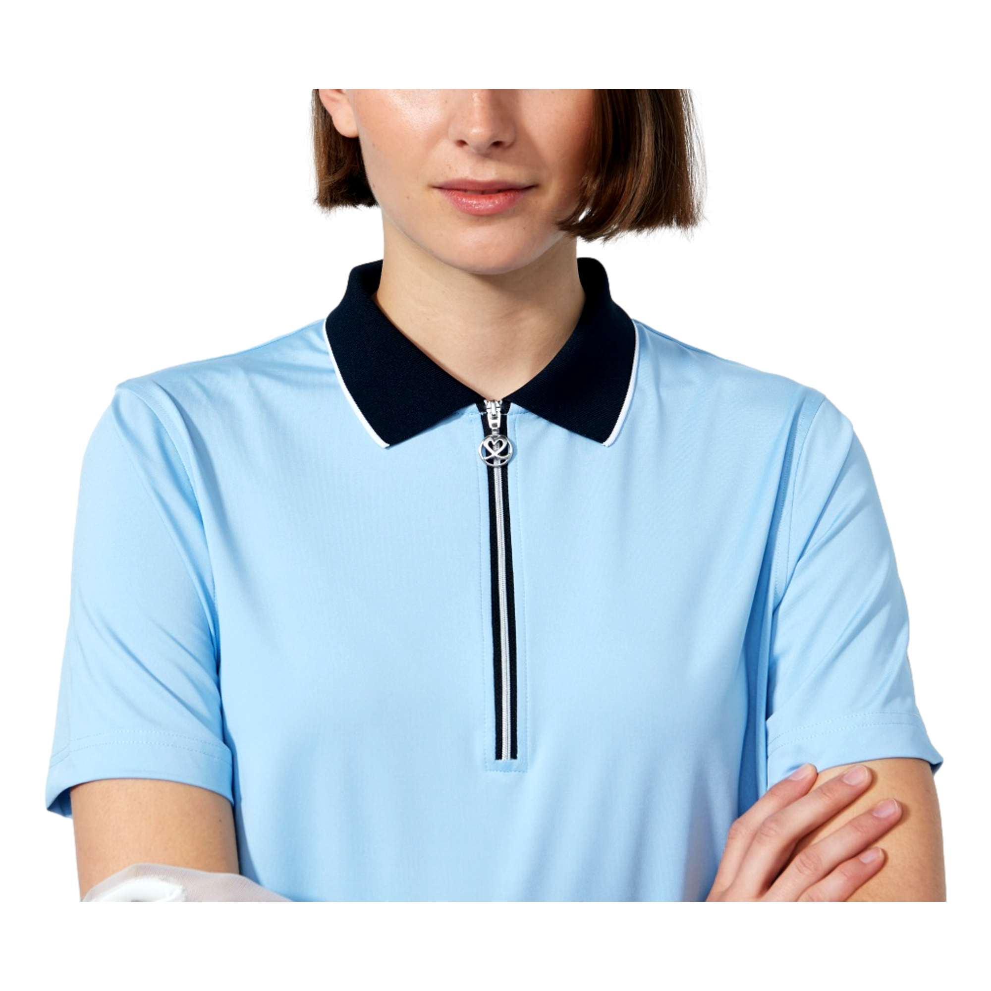 Cropped Women's Short Sleeve Golf Polo Shirt