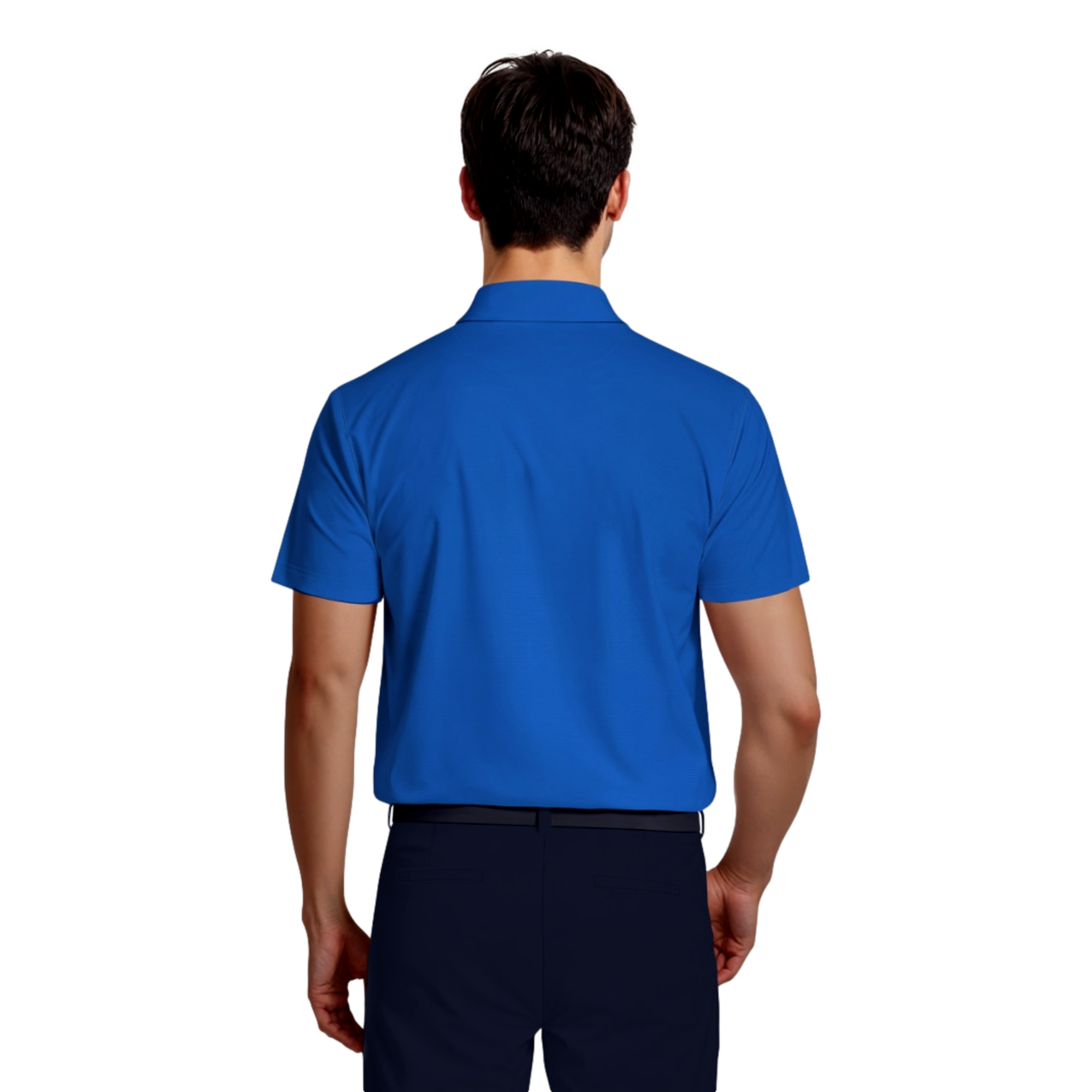 Solid Cooling Texture Men's Short Sleeve Golf Polo Shirt