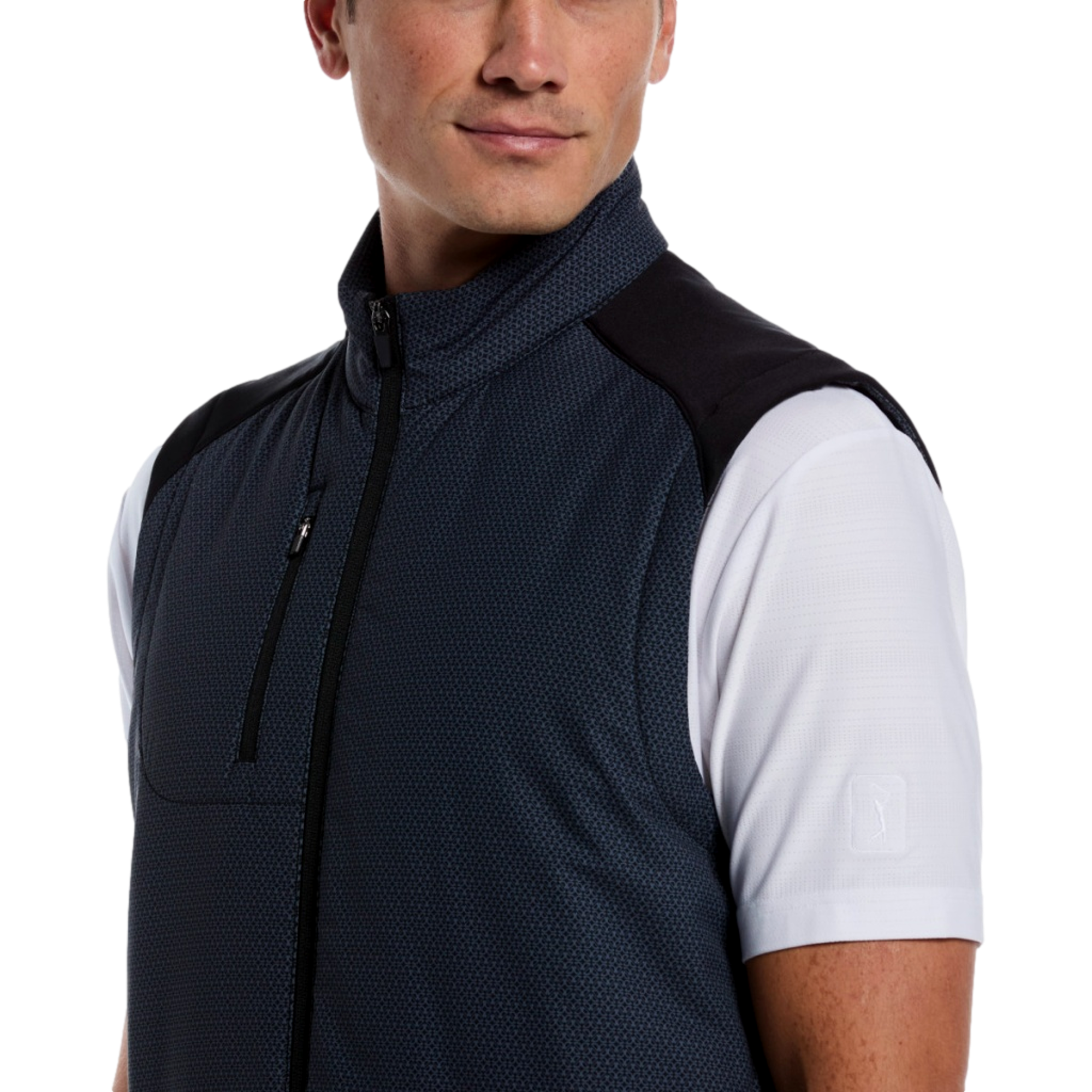 Printed Fiber-Fill Men's Golf Vest