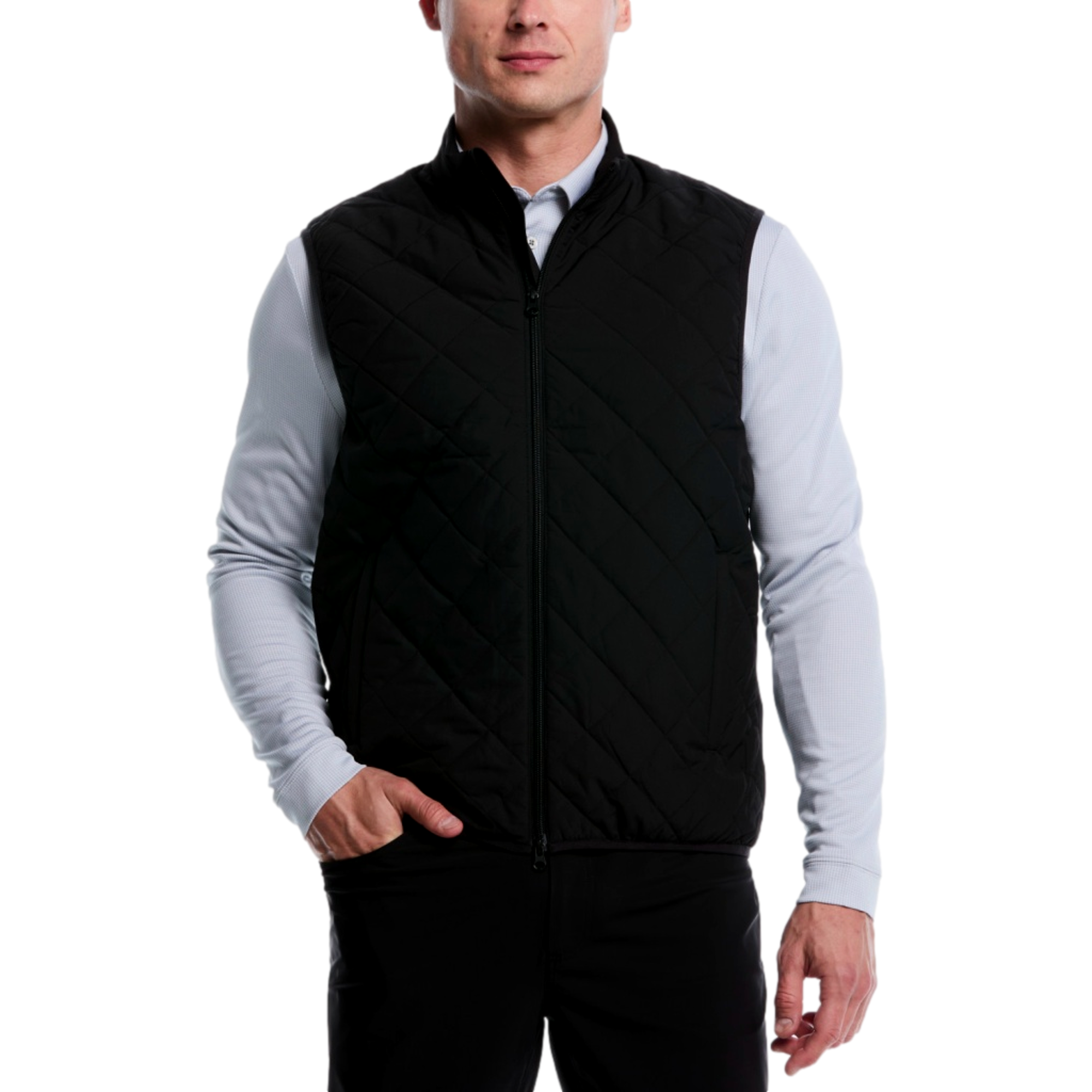 Water Repellent Full Zip Men's Golf Vest