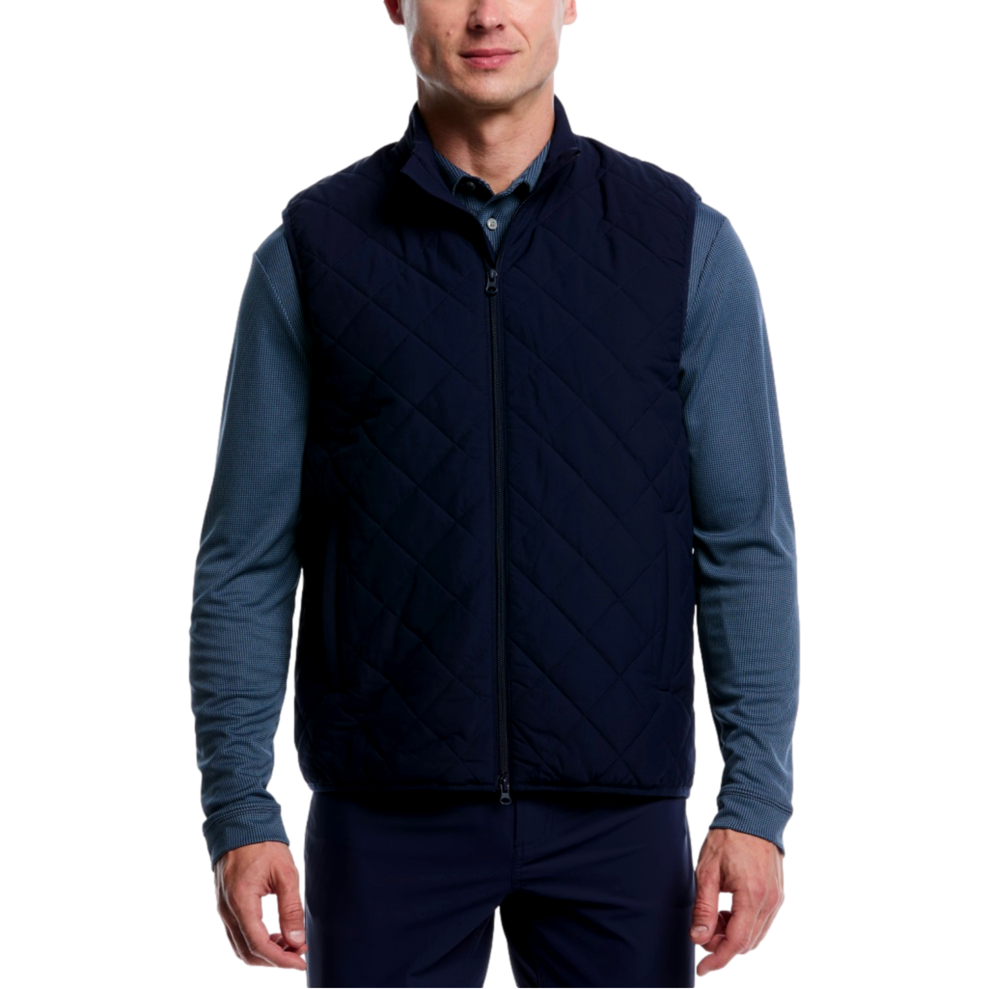 Water Repellent Full Zip Men's Golf Vest