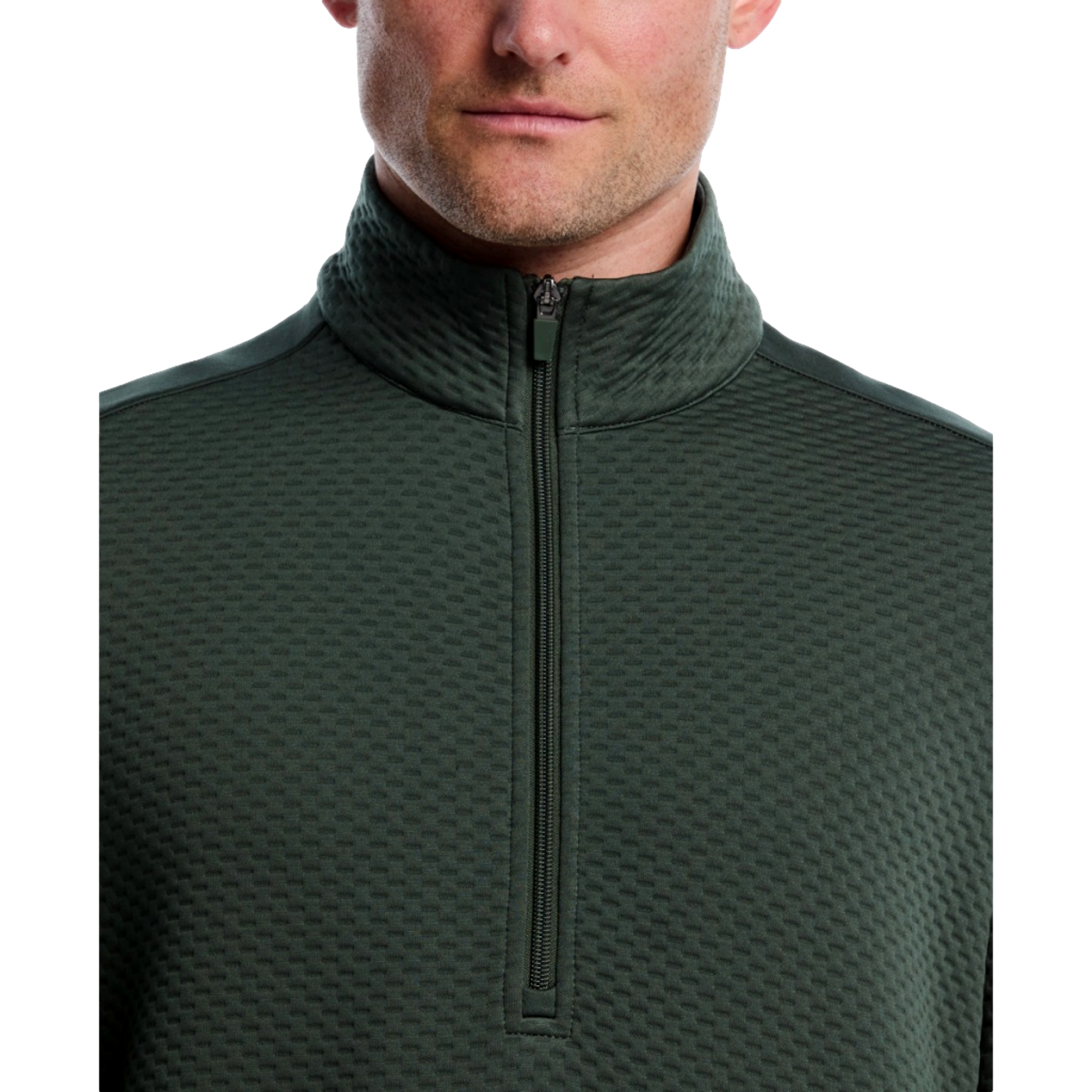 Textured Mockneck Men's Golf Quarter Zip