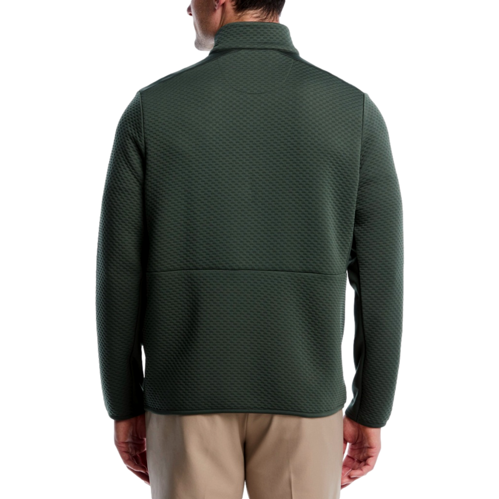 Textured Mockneck Men's Golf Quarter Zip