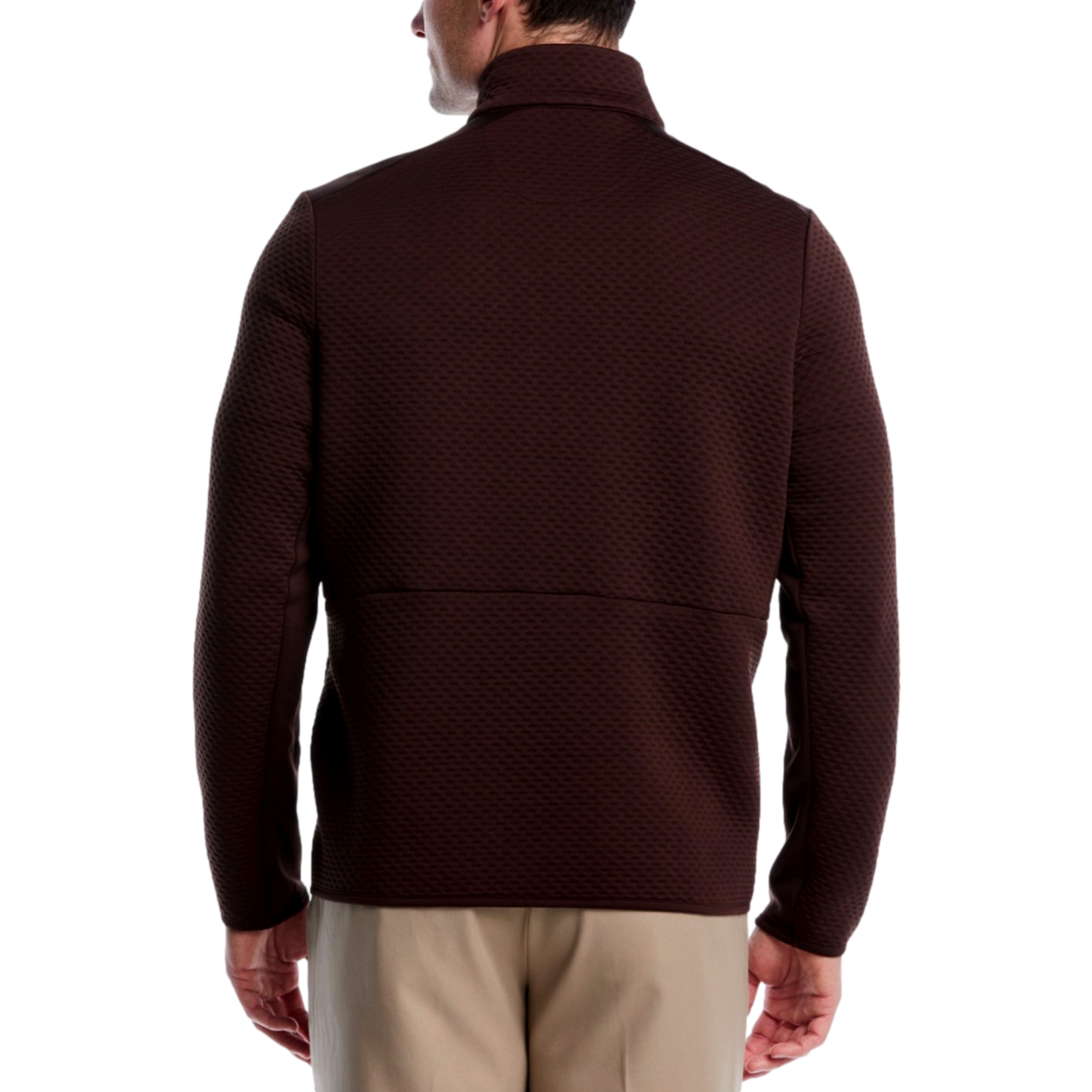 Textured Mockneck Men's Golf Quarter Zip