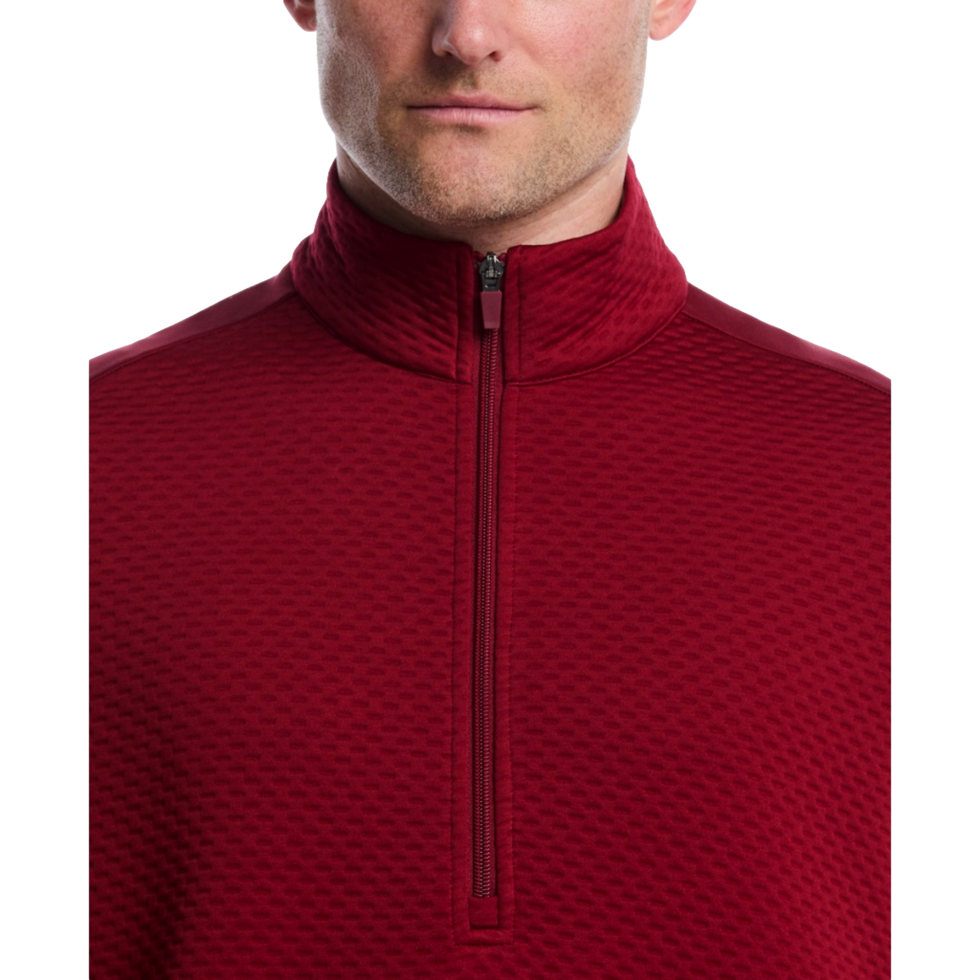 Textured Mockneck Men's Golf Quarter Zip