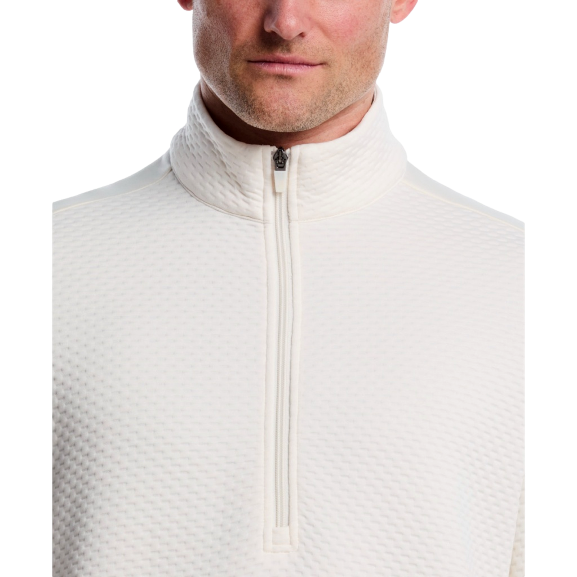 Textured Mockneck Men's Golf Quarter Zip