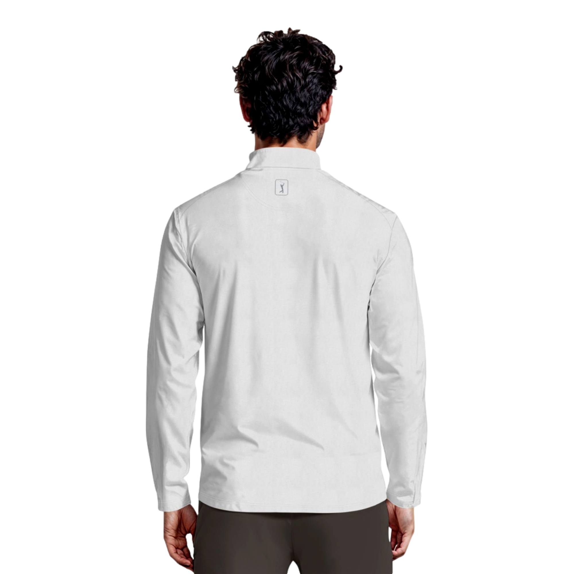 Mock Neck Men's Long Sleeve Golf Polo Shirt Base Layer