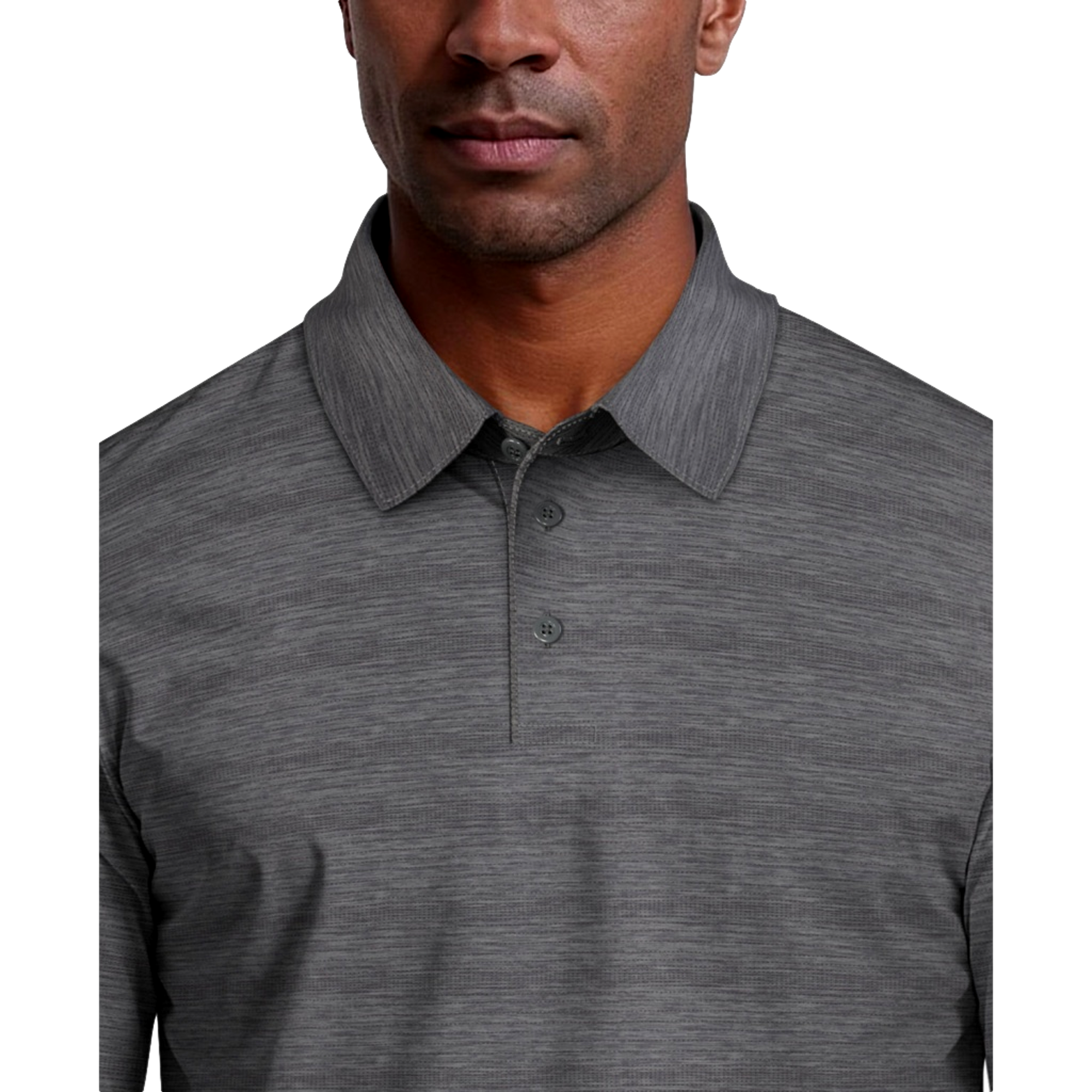 Jaspe Print Men's Long Sleeve Golf Polo Shirt