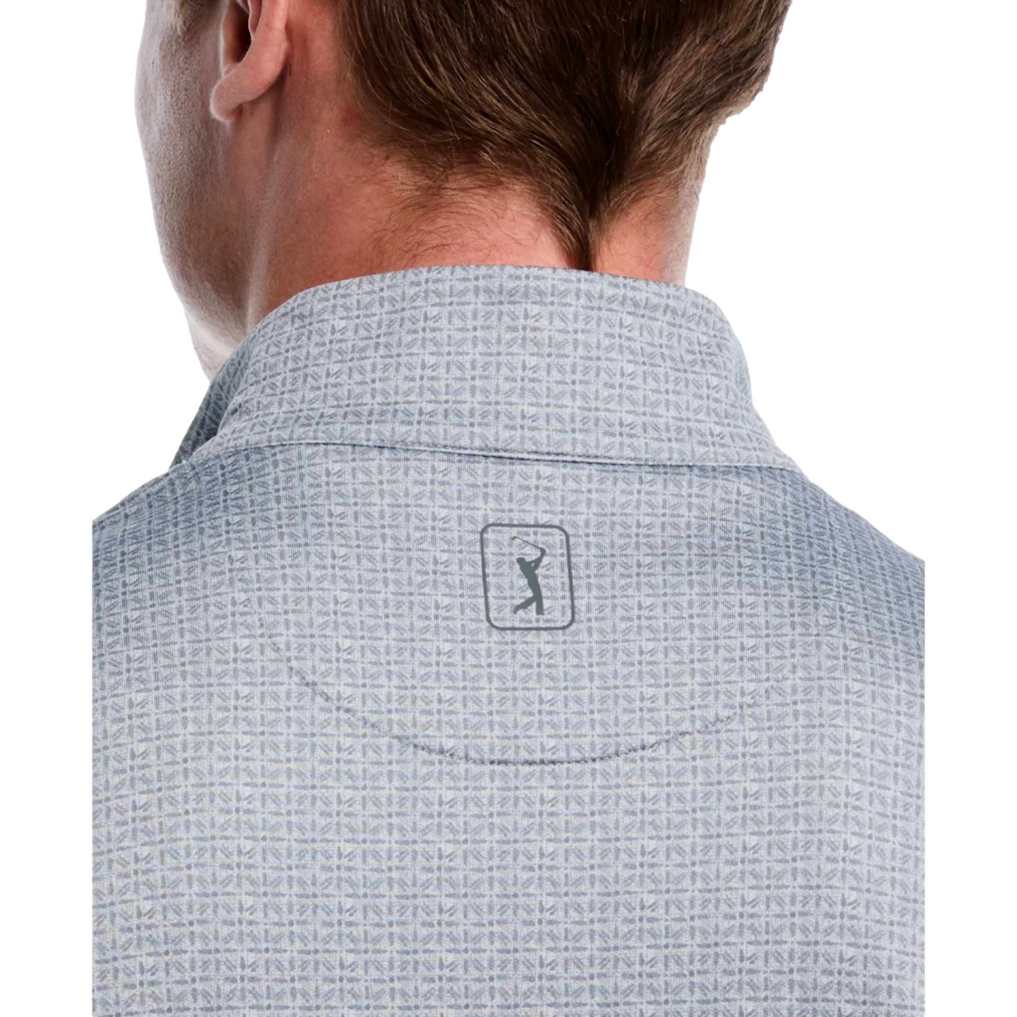 Geo Print Texture Men's Golf Quarter Zip