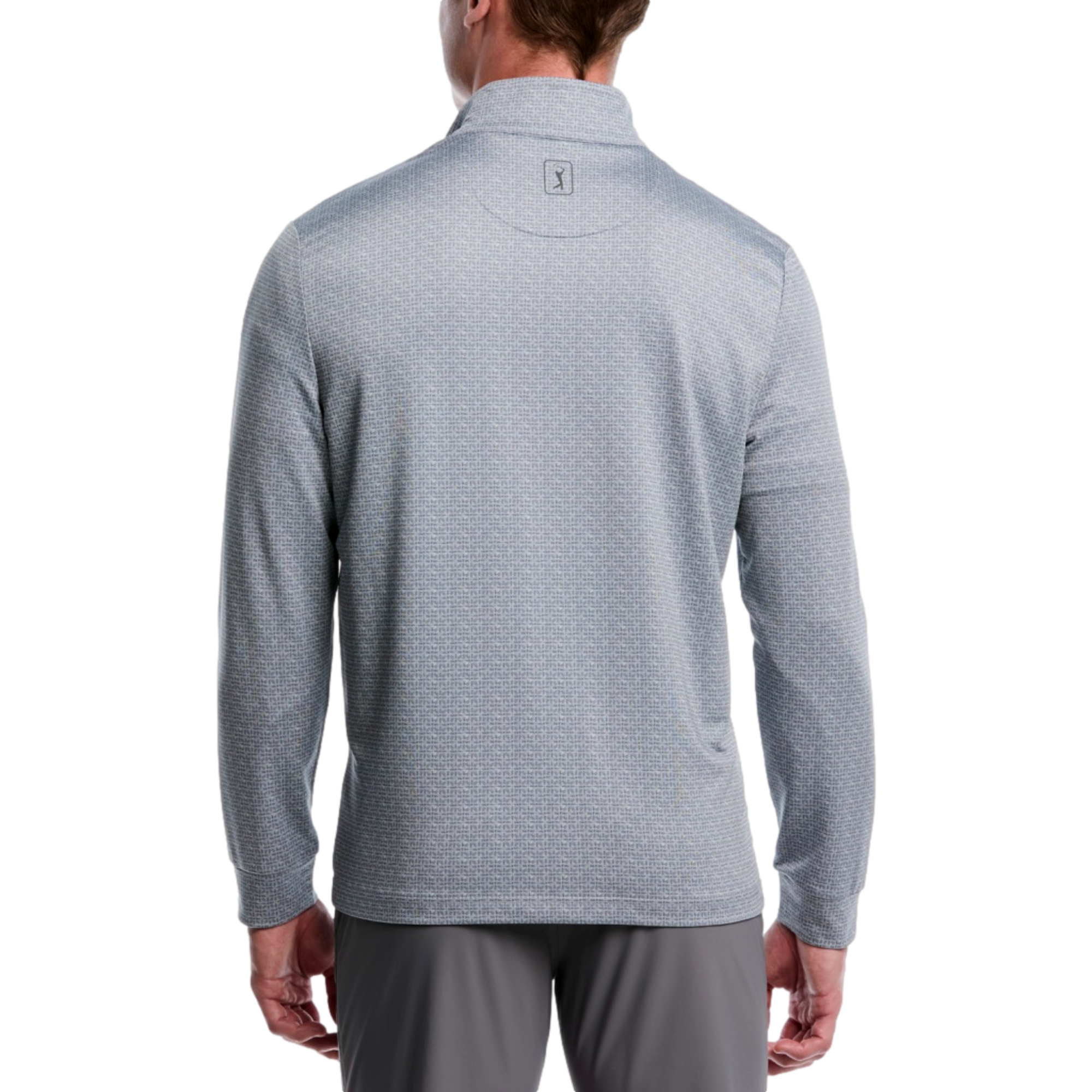 Geo Print Texture Men's Golf Quarter Zip