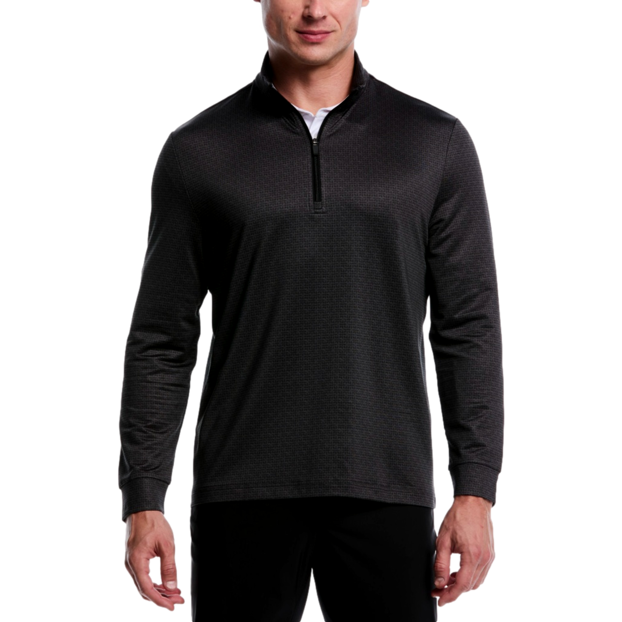 Geo Print Texture Men's Golf Quarter Zip