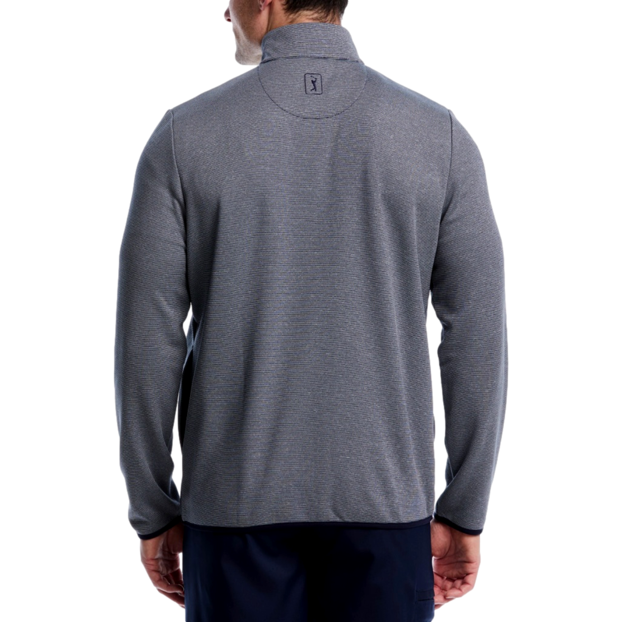 90321 PGA TOUR ハーフジップセーター　グレー　L Horizontal Heather Fleece Men's Full Zip Jacket| PGA TOUR Superstore