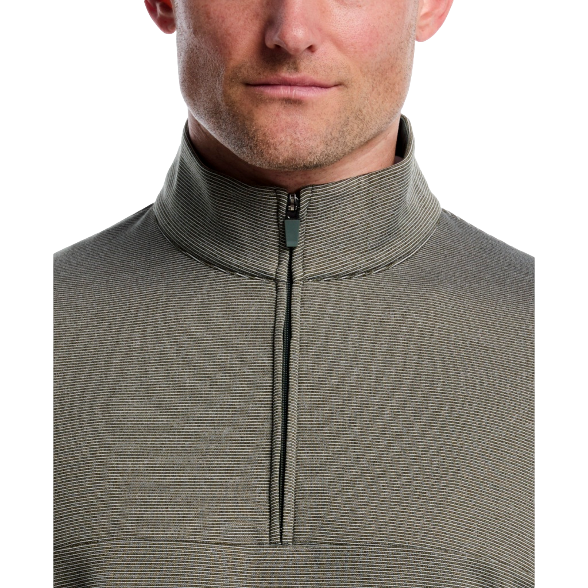 Horizontal Heather Fleece Men's Golf Quarter Zip