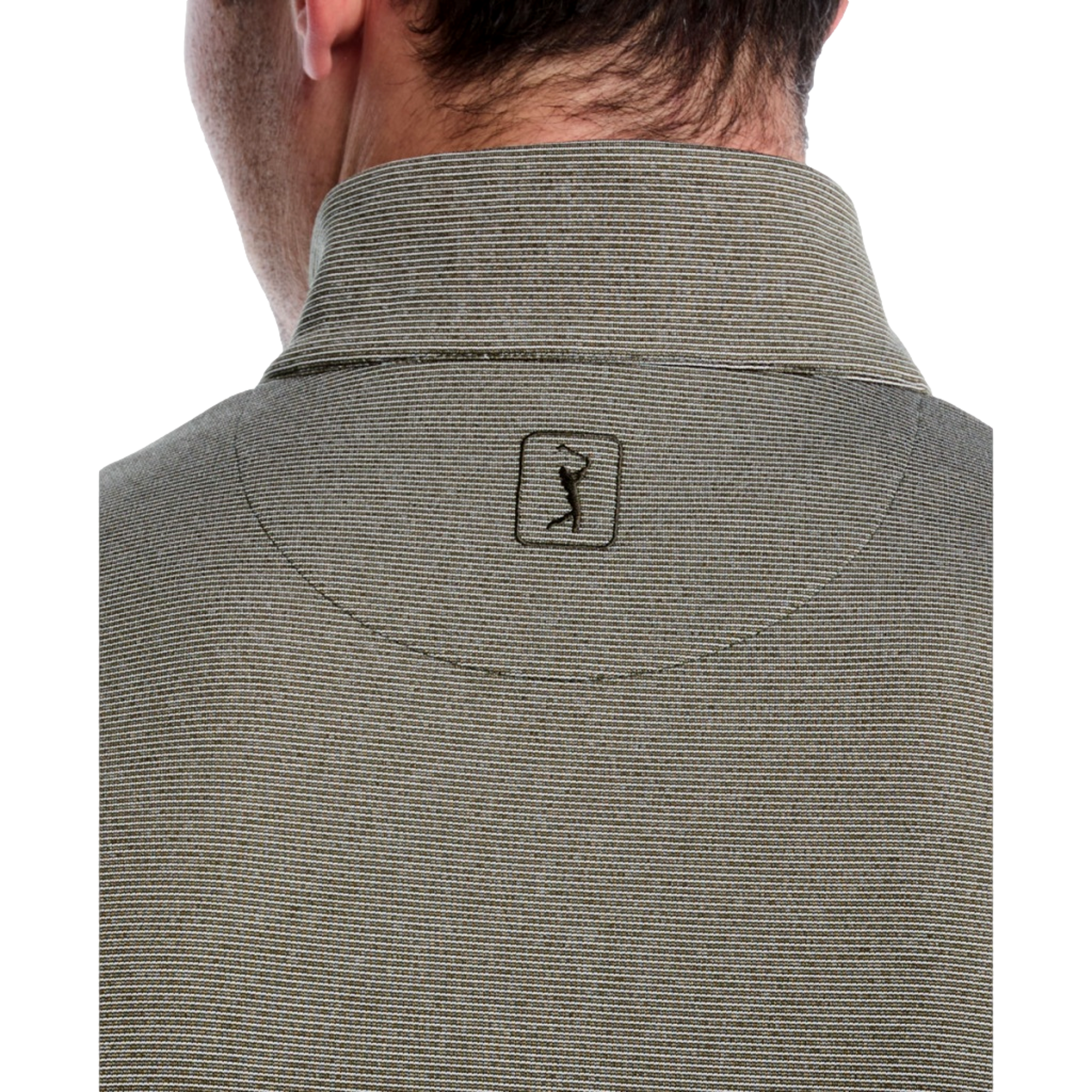 Horizontal Heather Fleece Men's Golf Quarter Zip