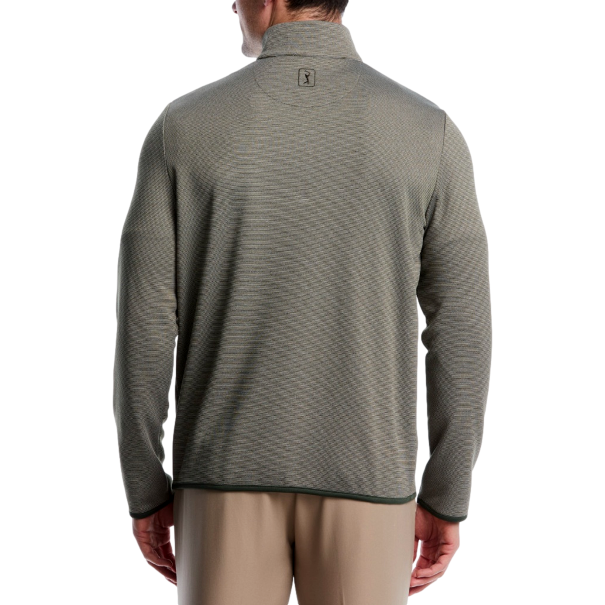 Horizontal Heather Fleece Men's Golf Quarter Zip