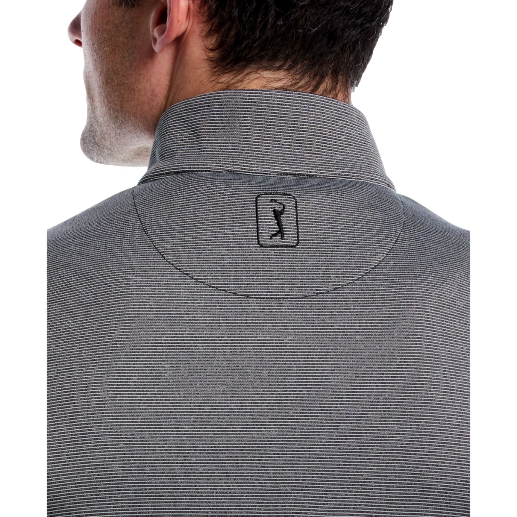 Horizontal Heather Fleece Men's Golf Quarter Zip