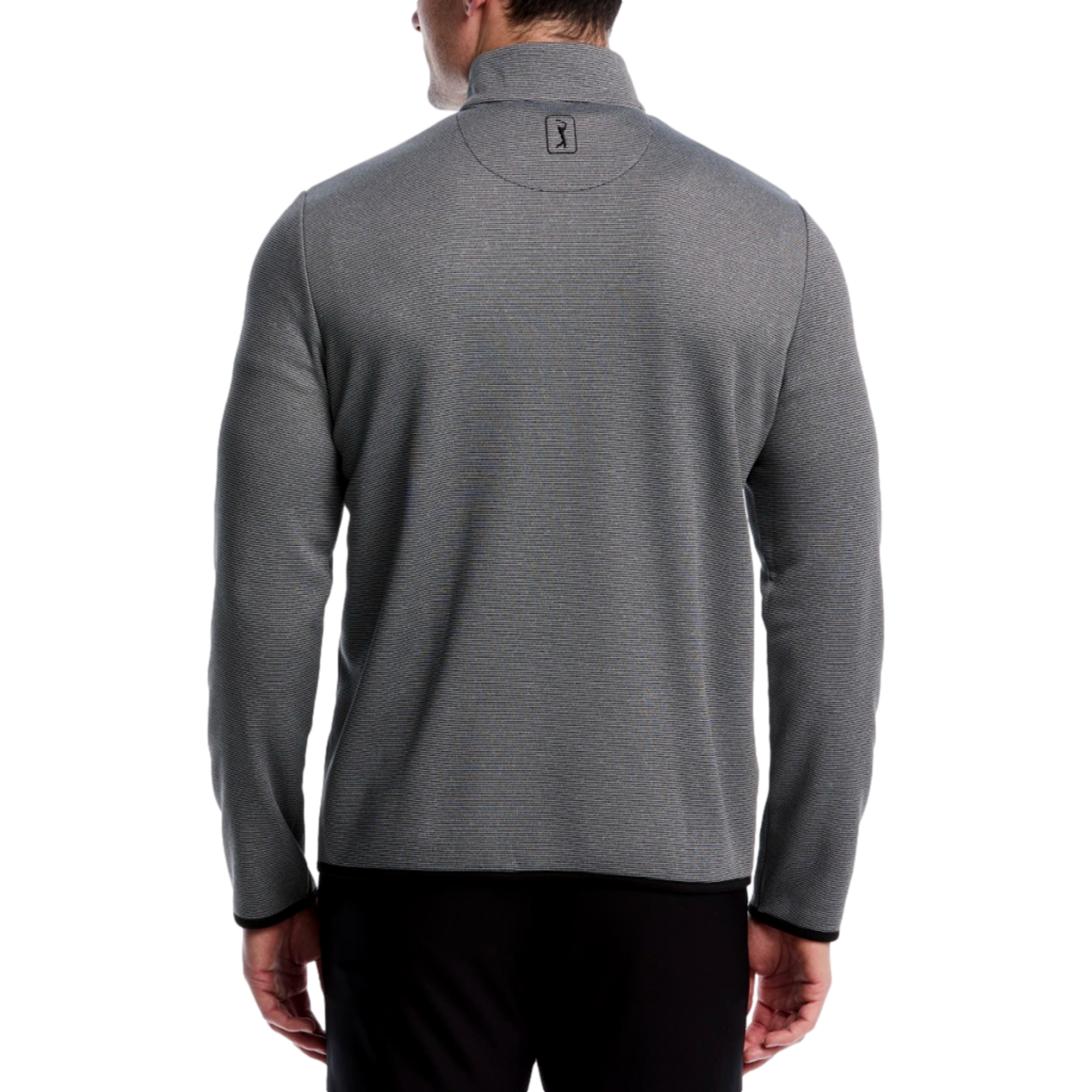 Horizontal Heather Fleece Men's Golf Quarter Zip