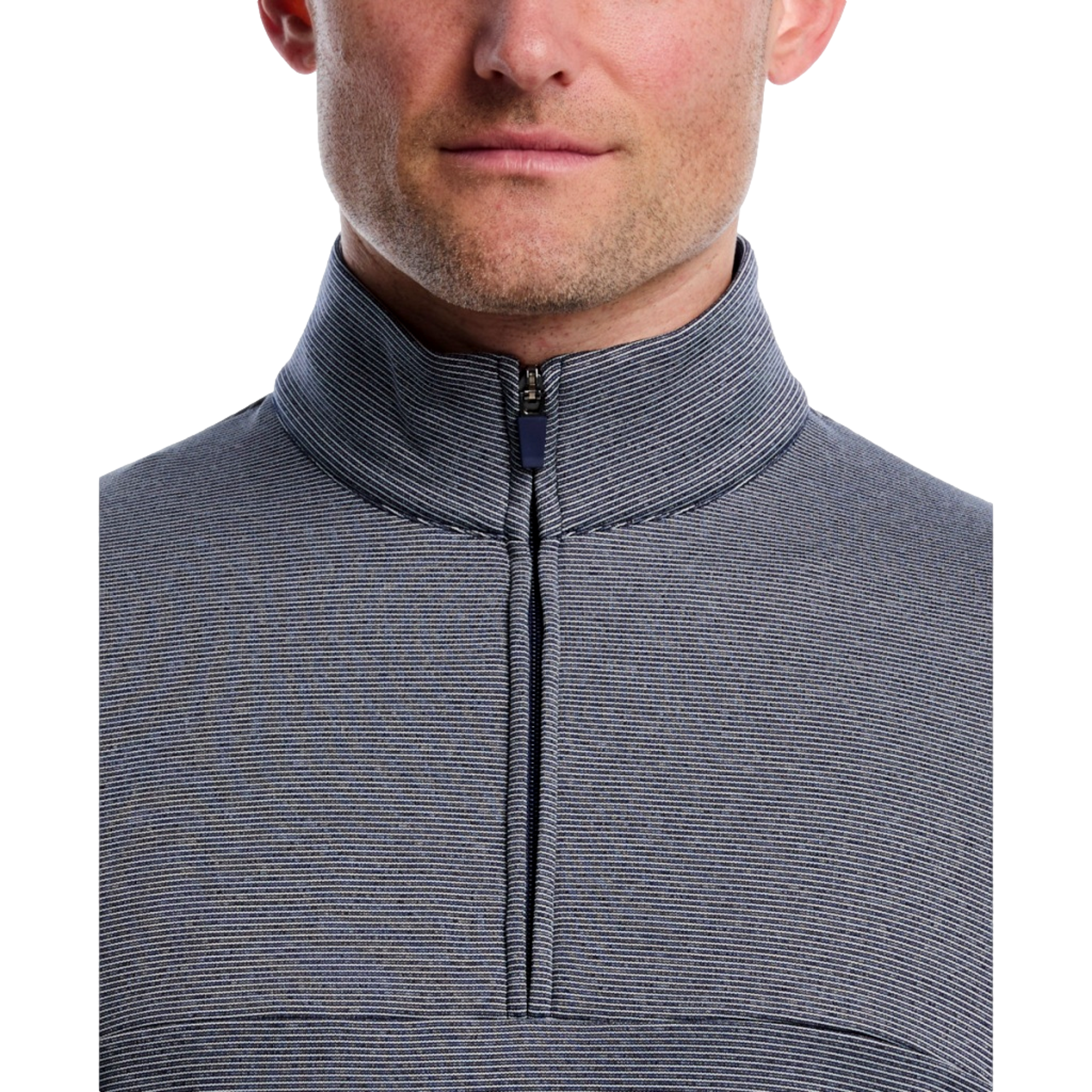 Horizontal Heather Fleece Men's Golf Quarter Zip