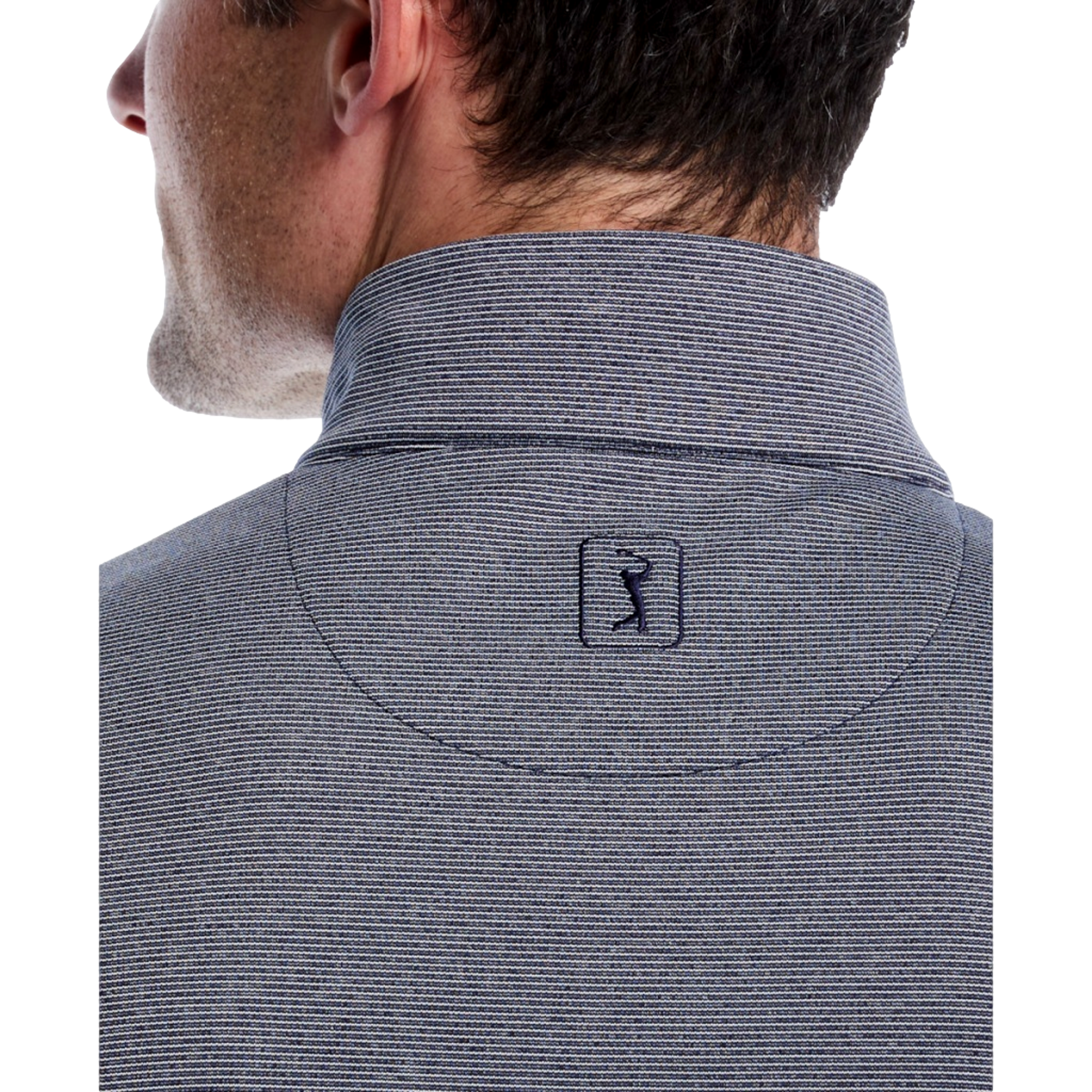 Horizontal Heather Fleece Men's Golf Quarter Zip