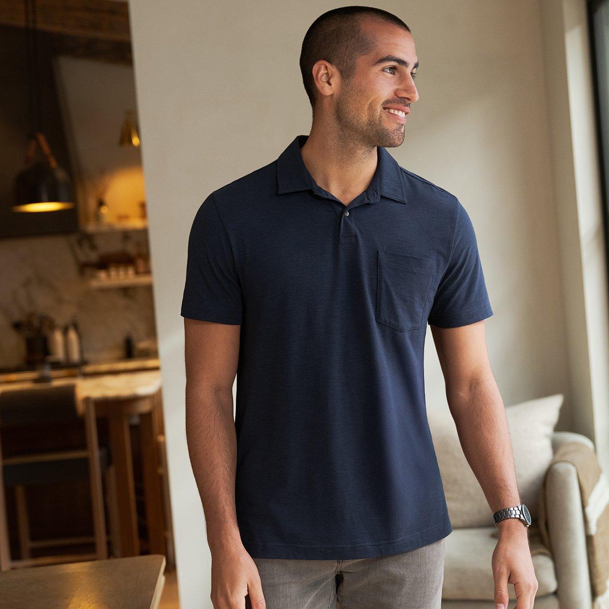 Cloud Men's Short Sleeve Golf Polo Shirt