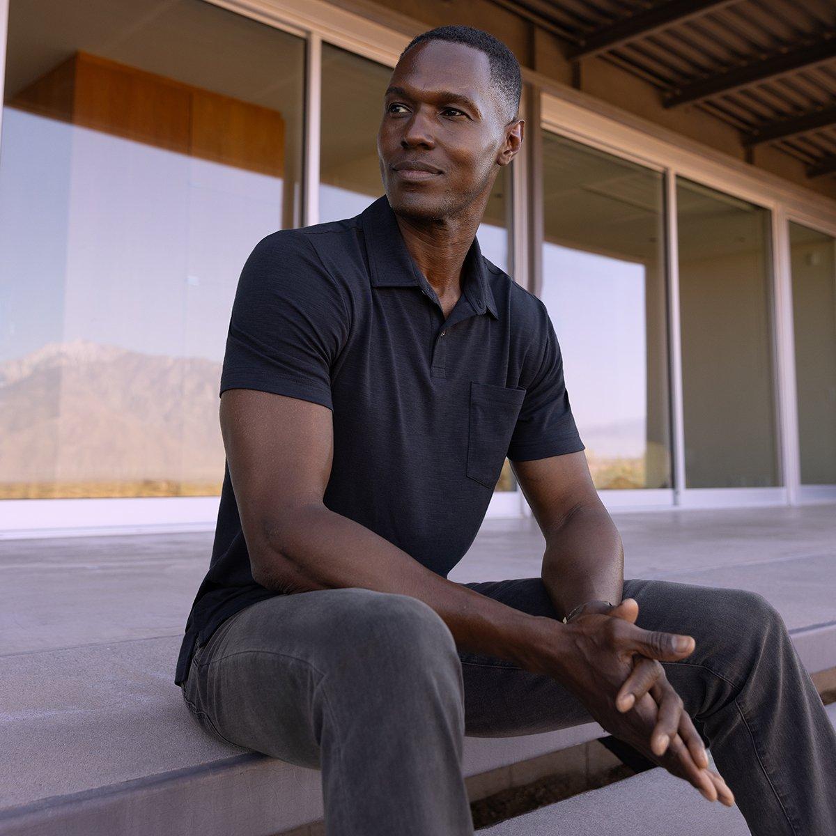 Cloud Men's Short Sleeve Golf Polo Shirt