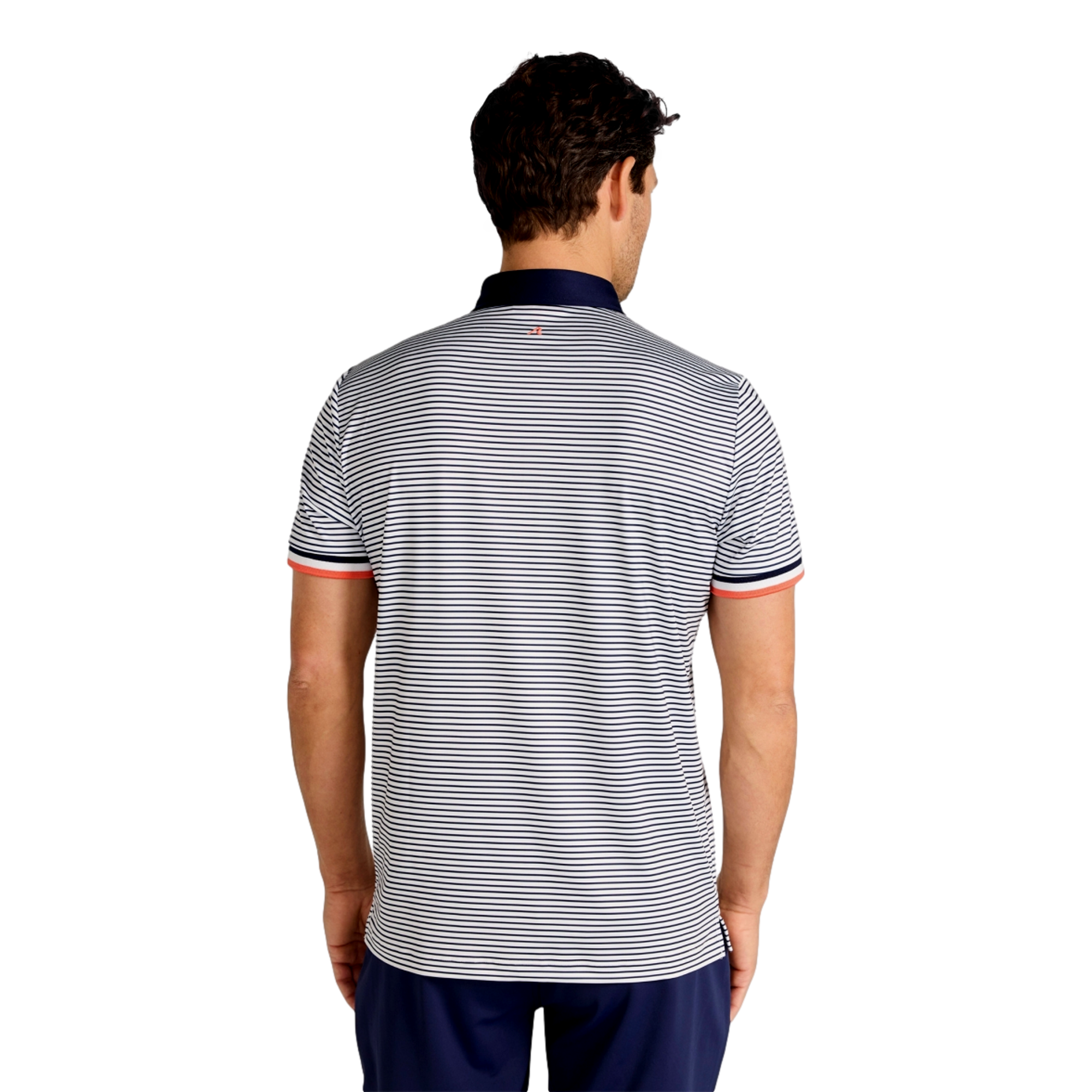 Poireir Stripe Men's Short Sleeve Golf Polo Shirt