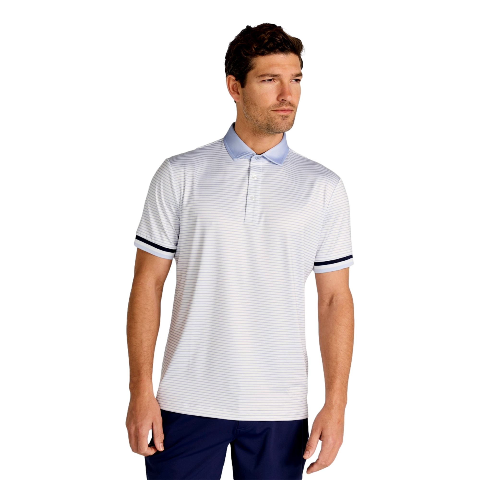 Poireir Stripe Men's Golf Polo Shirt