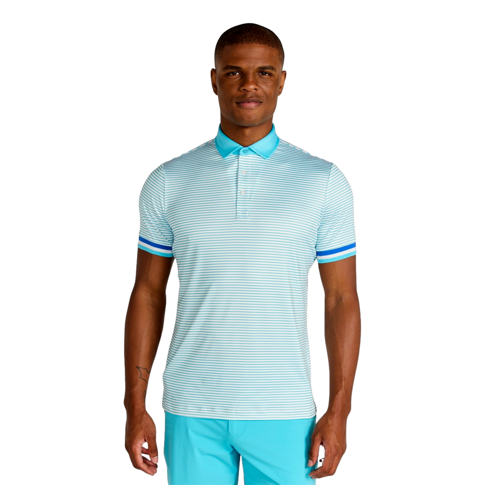 Poireir Stripe Men's Golf Polo Shirt