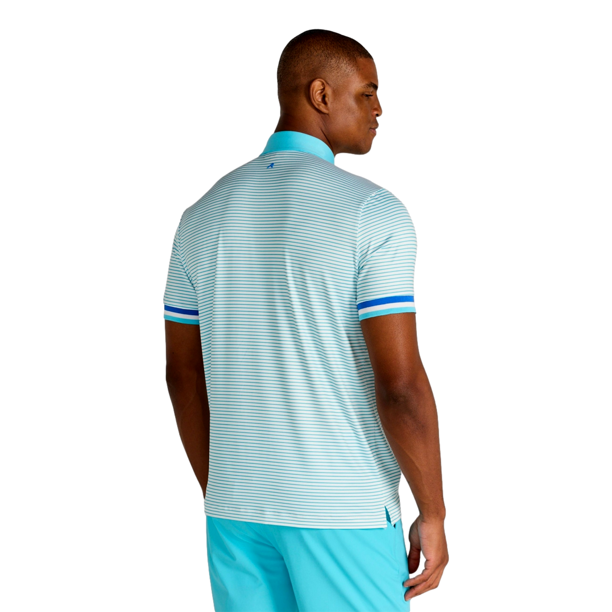 Poireir Stripe Men's Short Sleeve Golf Polo Shirt