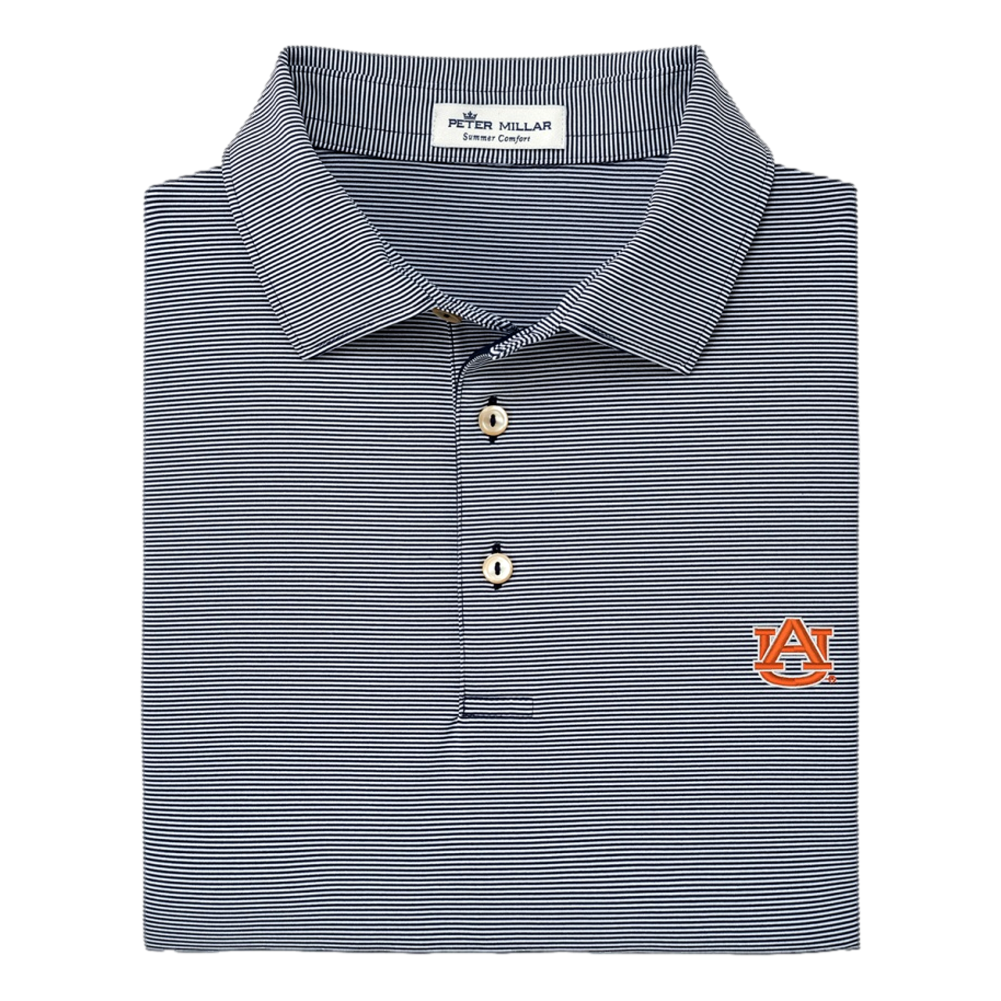 Auburn University Jubilee Performance Jersey Stripe Men's Short Sleeve Golf Polo Shirt