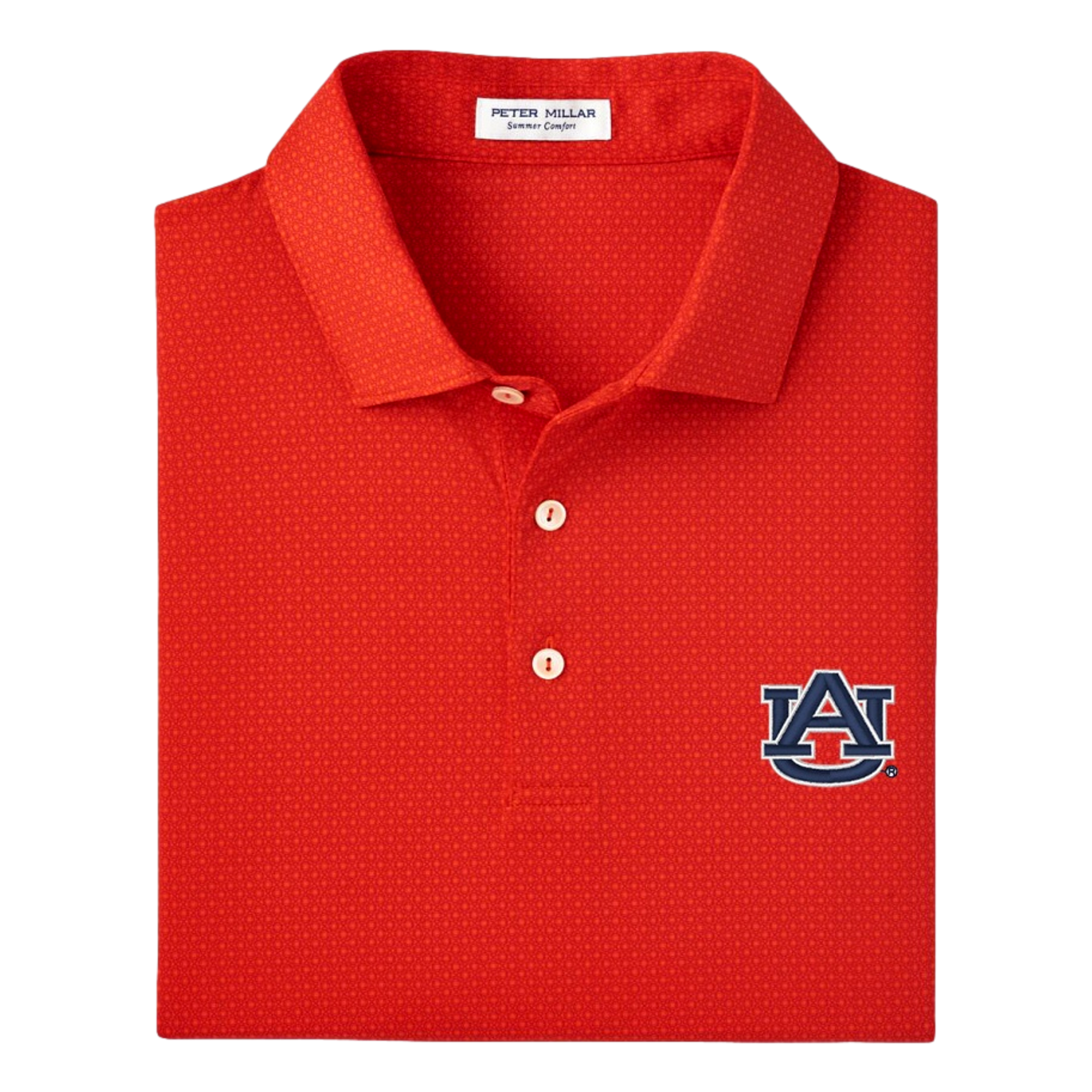 Auburn University Tesseract Performance Jersey Men's Short Sleeve Golf Polo Shirt