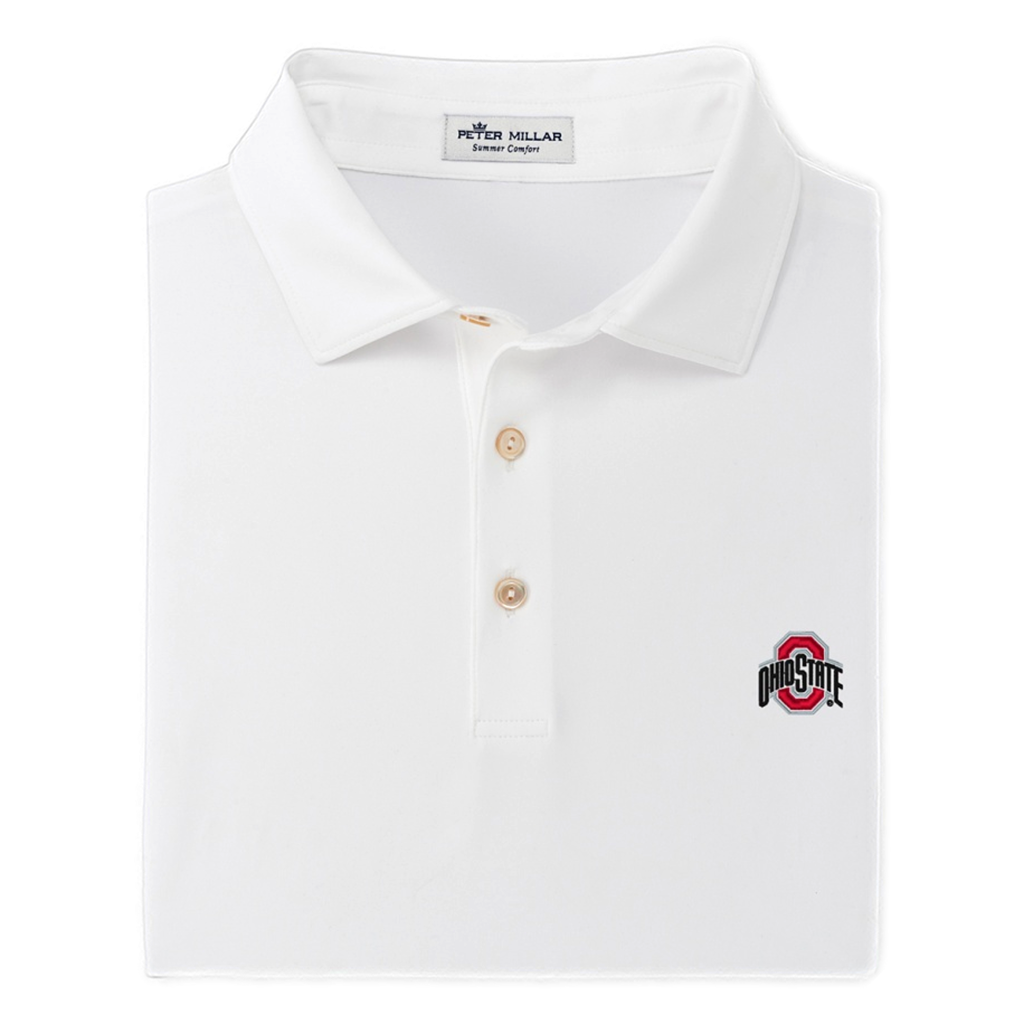 Ohio State University Solid Performance Men's Golf Polo Shirt