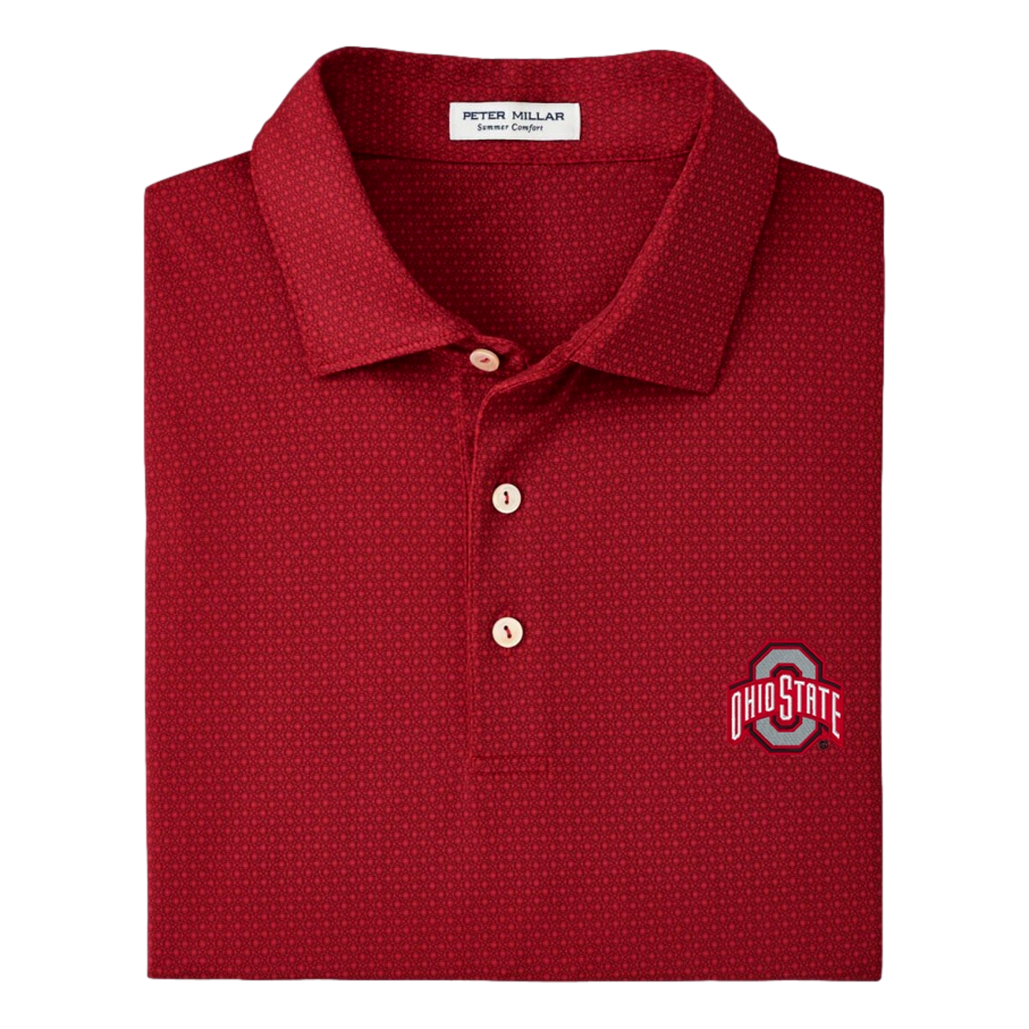 Ohio State University Tesseract Performance Jersey Men's Golf Polo Shirt