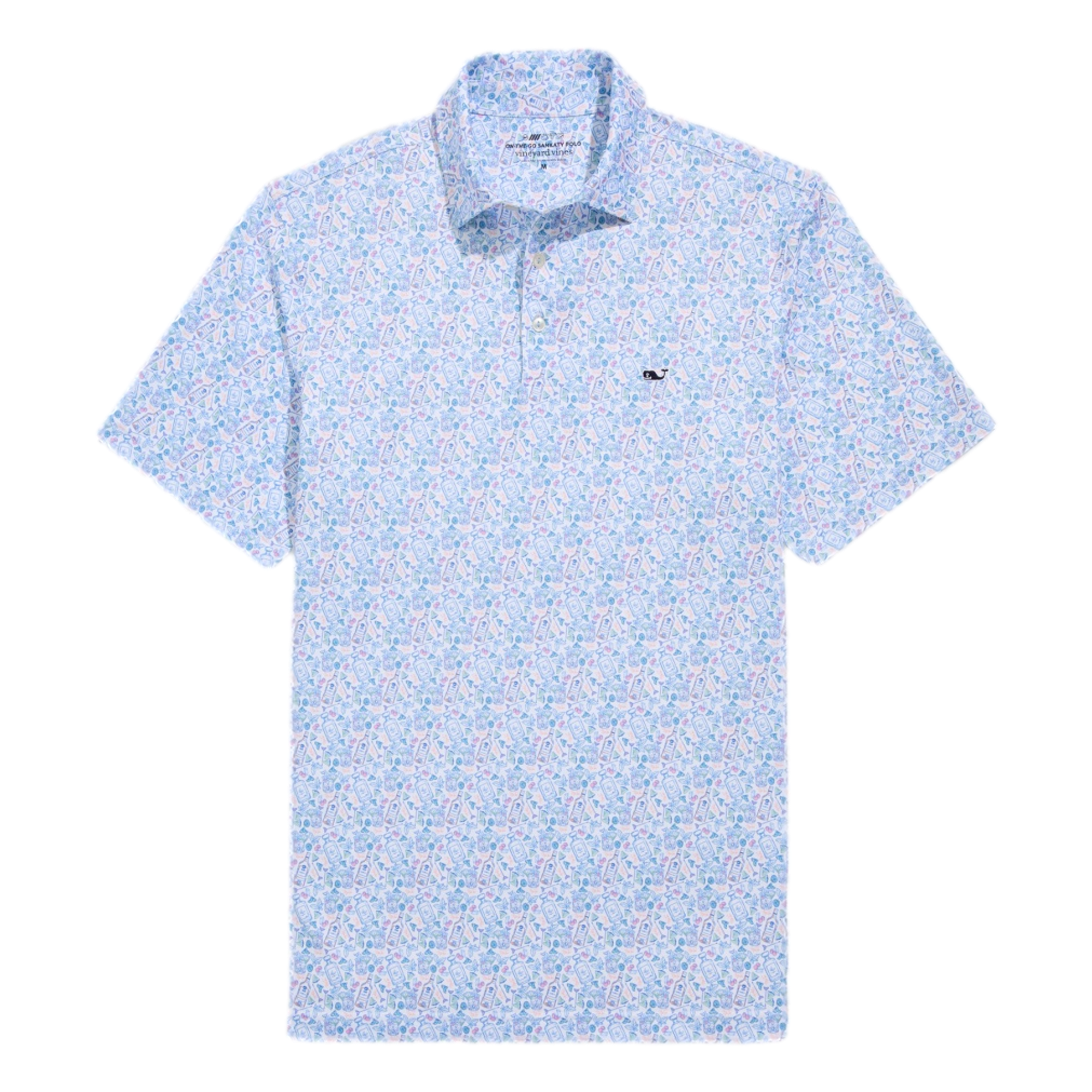 Printed Sankaty Men's Short Sleeve Golf Polo Shirt