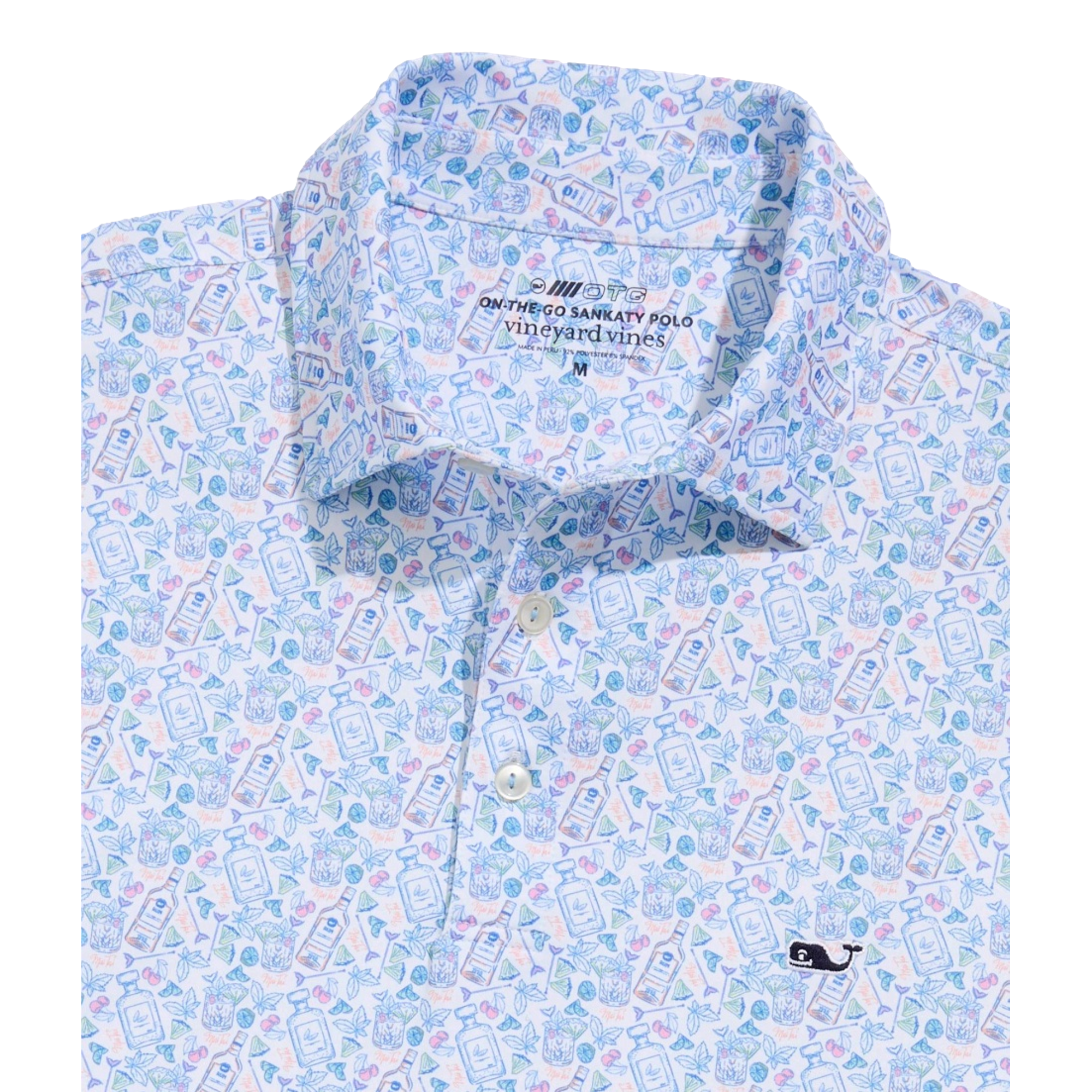 Printed Sankaty Men's Short Sleeve Golf Polo Shirt