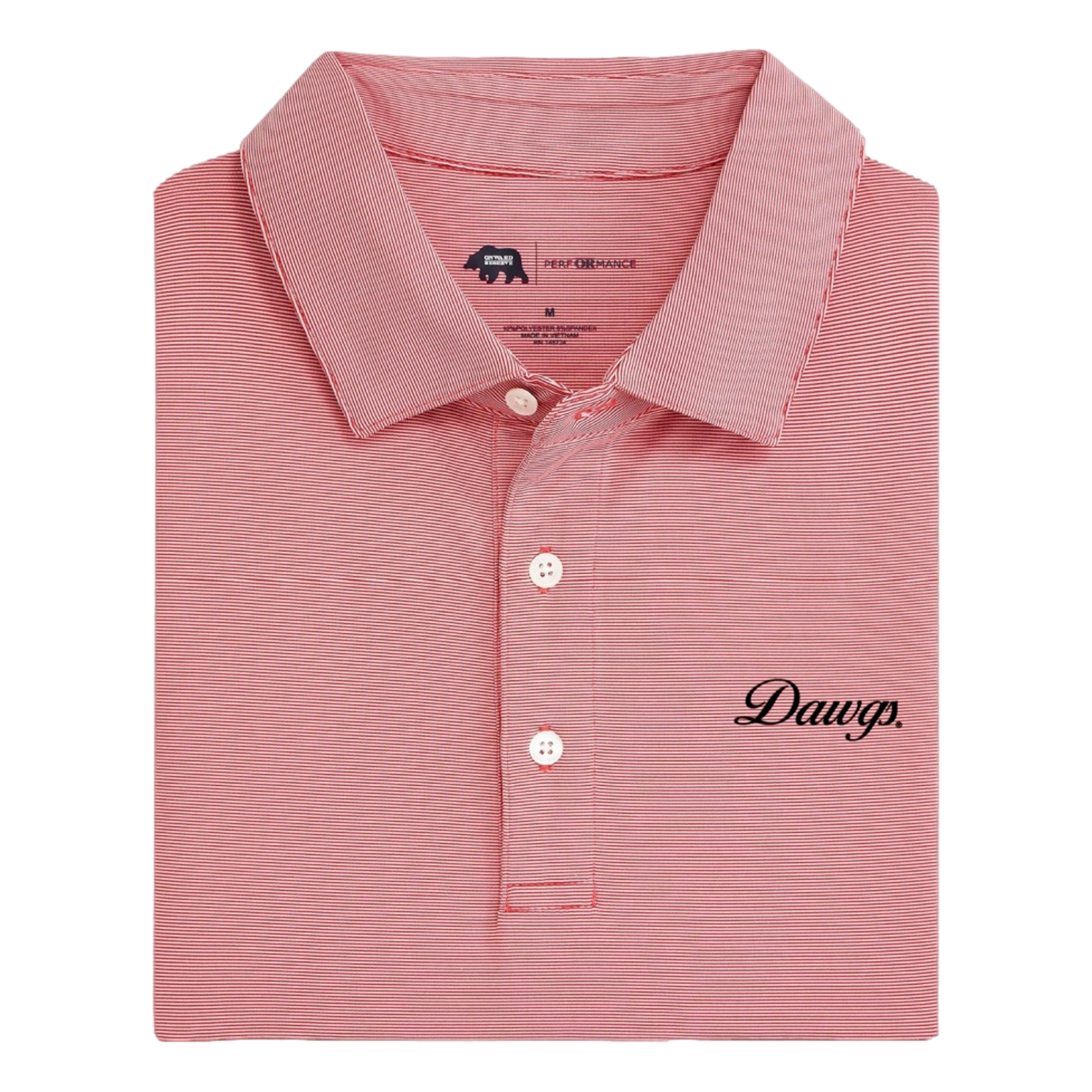 UGA Dawgs Script Hairline Stripe Men's Golf Polo