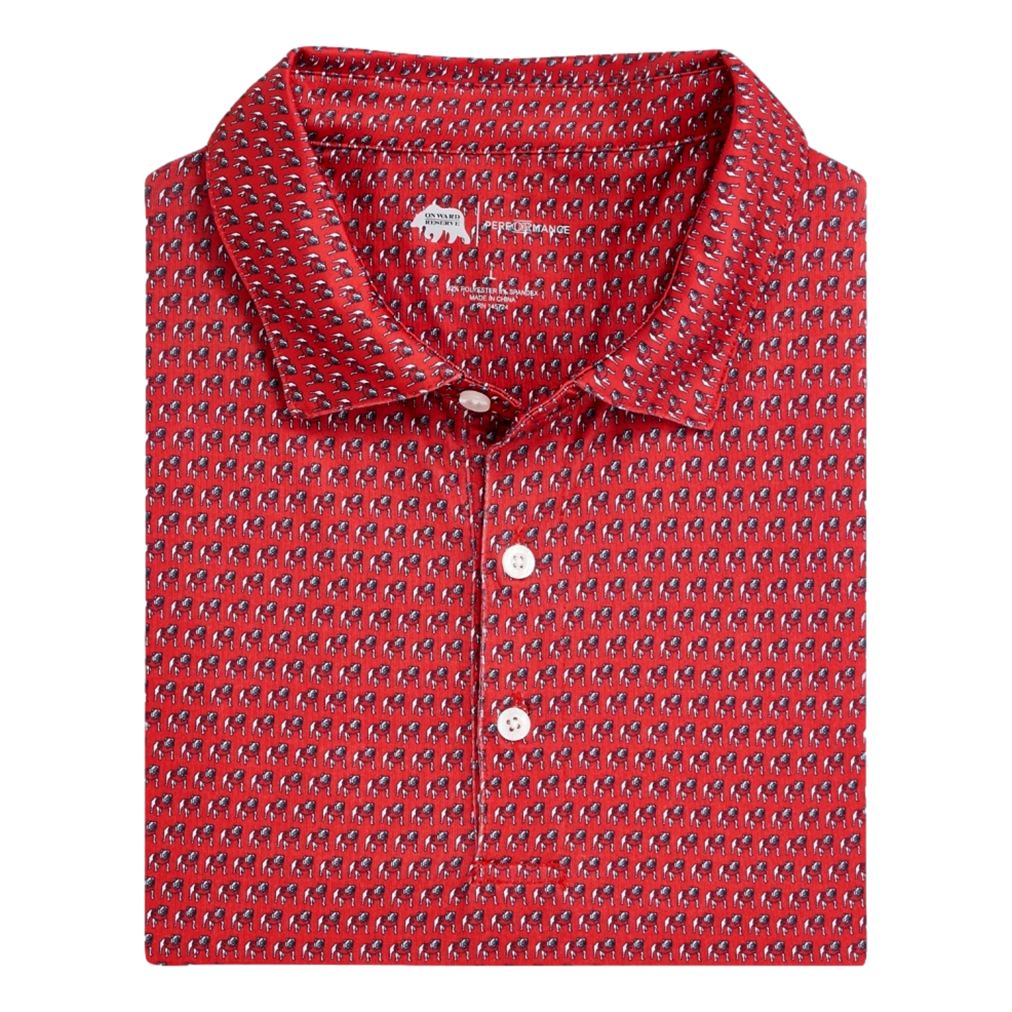 UGA Standing Bulldogs Printed Men's Golf Polo Shirt