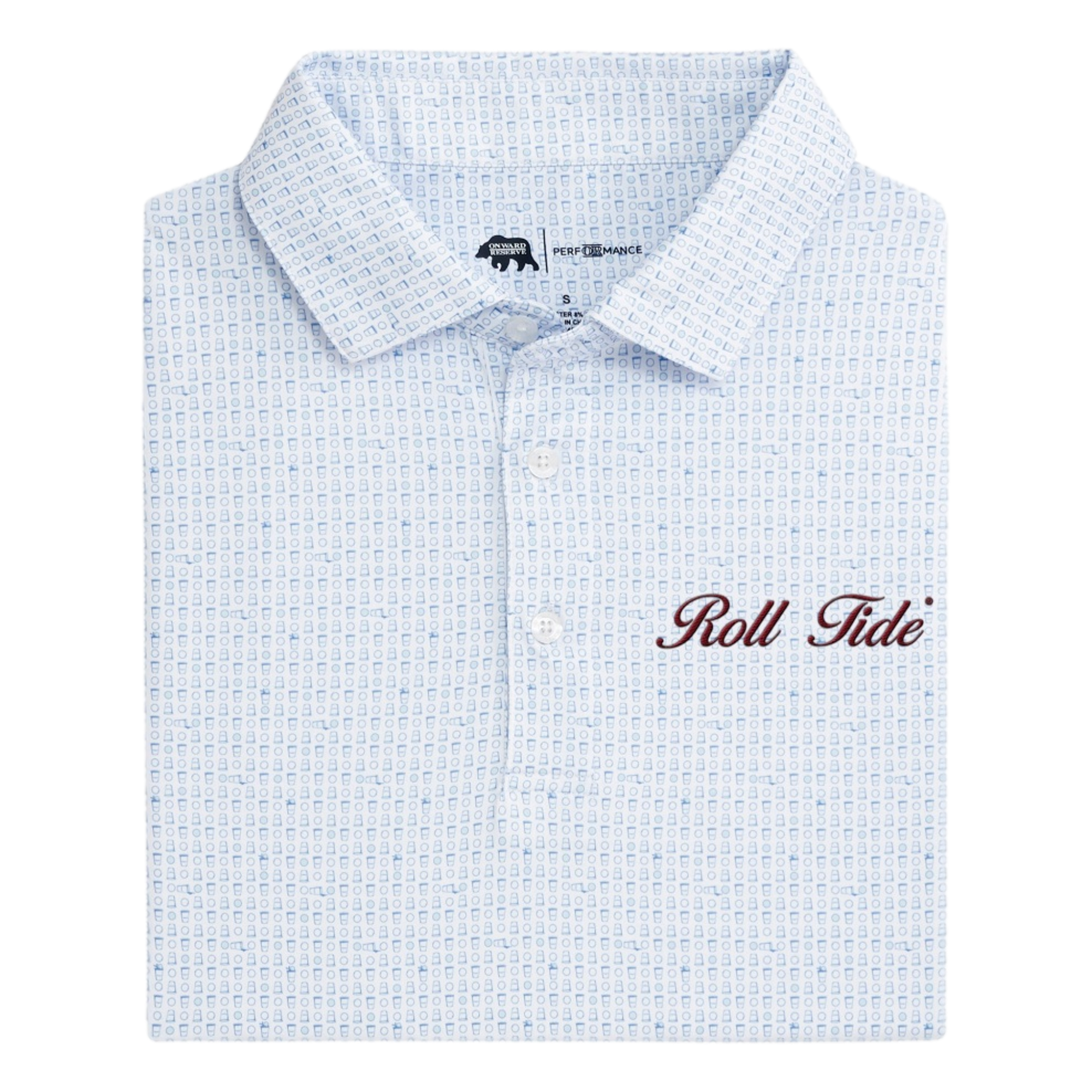 UA Roll Tide Tailgate Games Printed Men's Short Sleeve Golf Polo Shirt