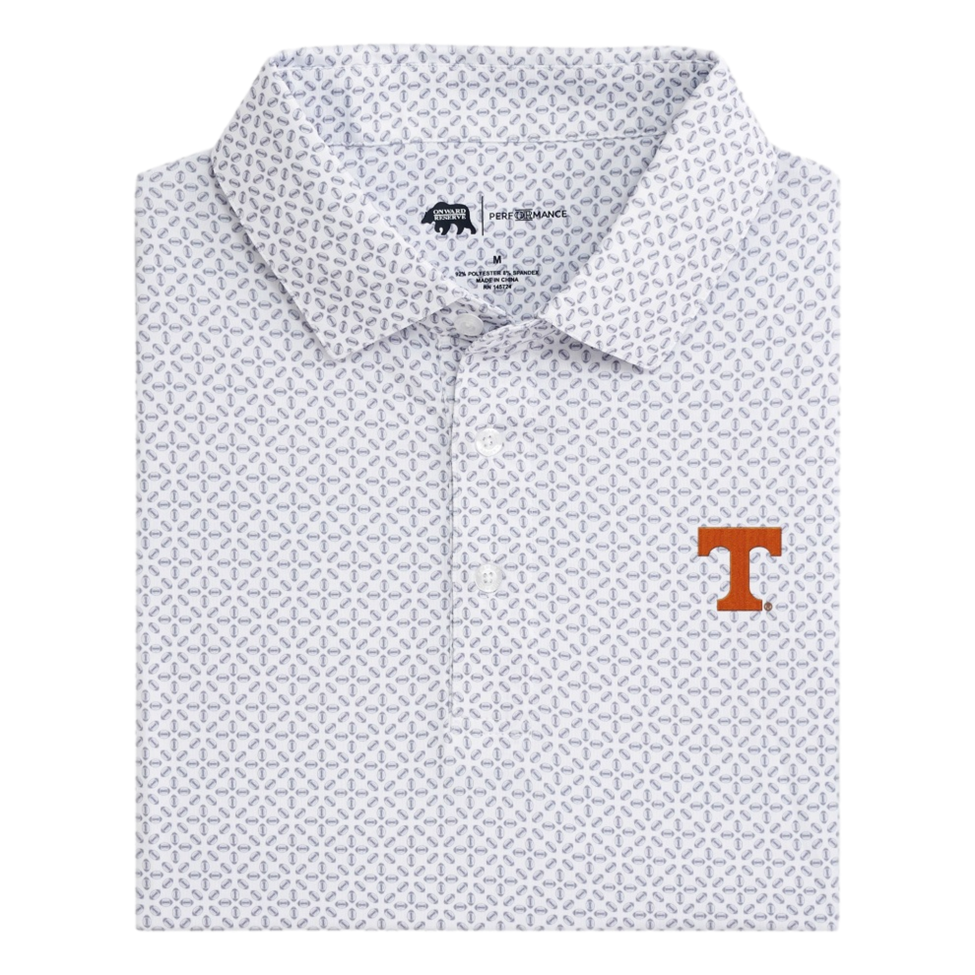 UT Power T Gameday Printed Men's Short Sleeve Golf Polo Shirt