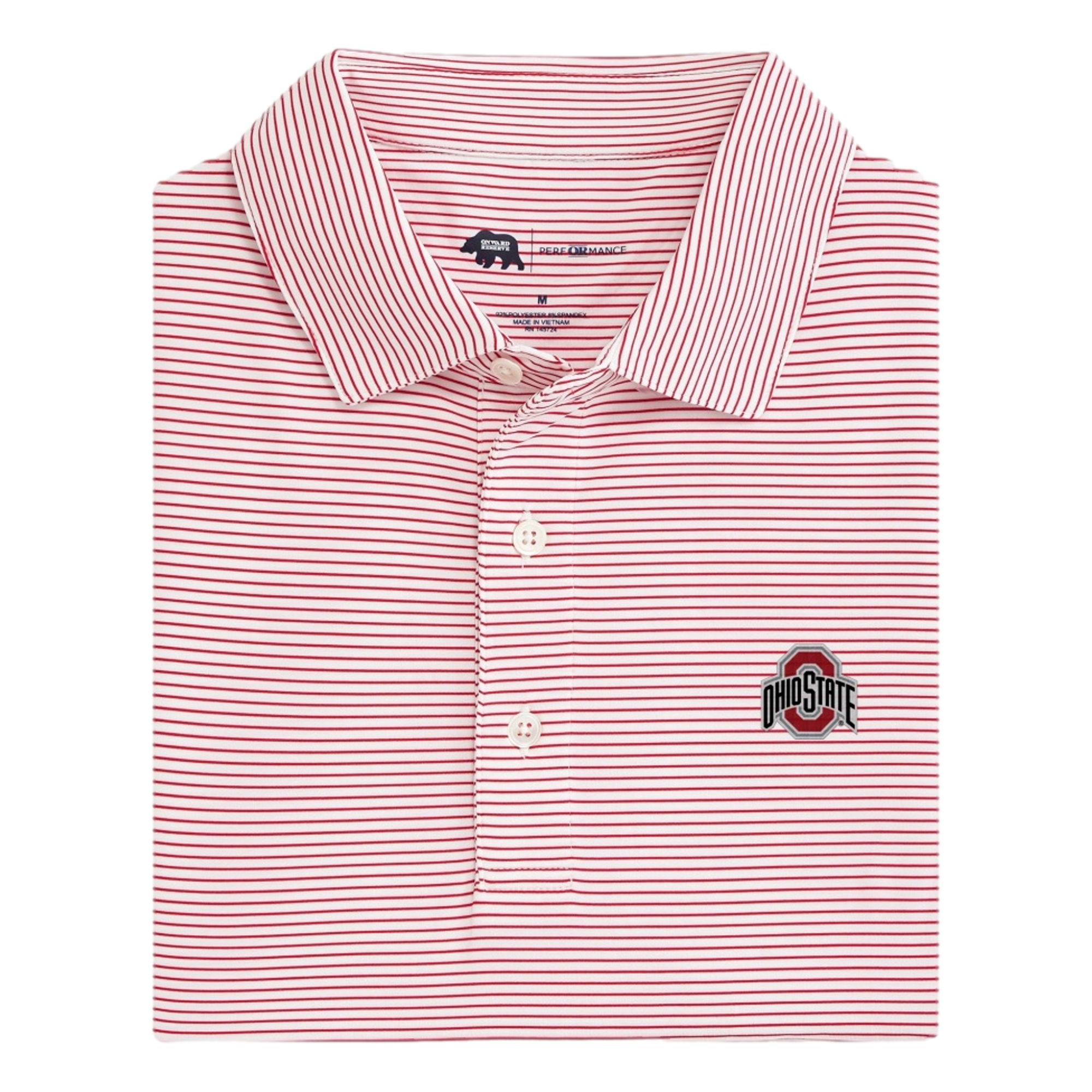 OSU Birdie Stripe Men's Golf Polo Shirt
