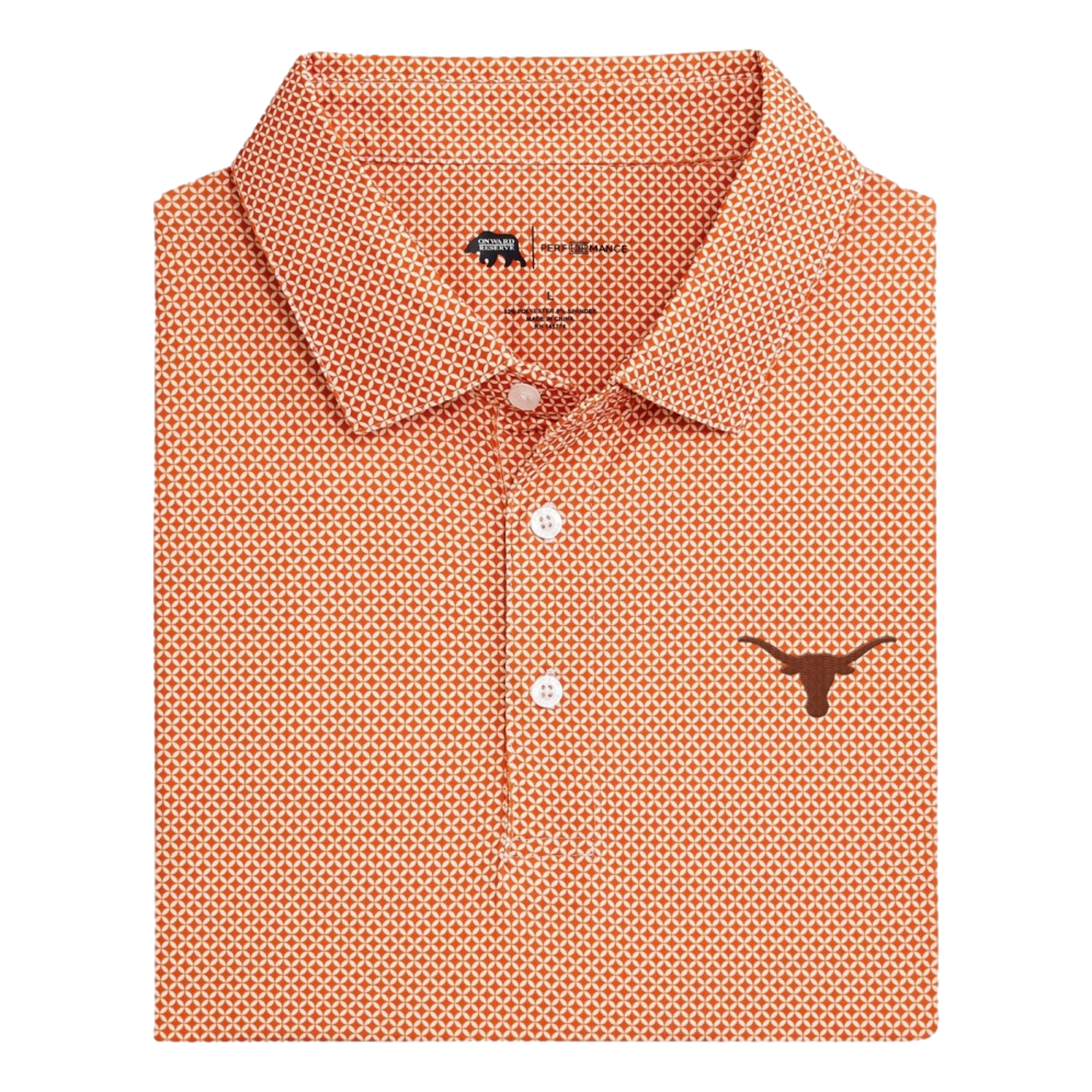 UT Longhorns Scope Printed Men's Golf Polo Shirt